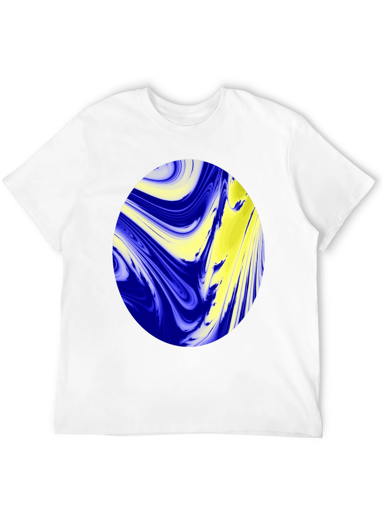 Abstract Oval Graphic Black T-Shirt