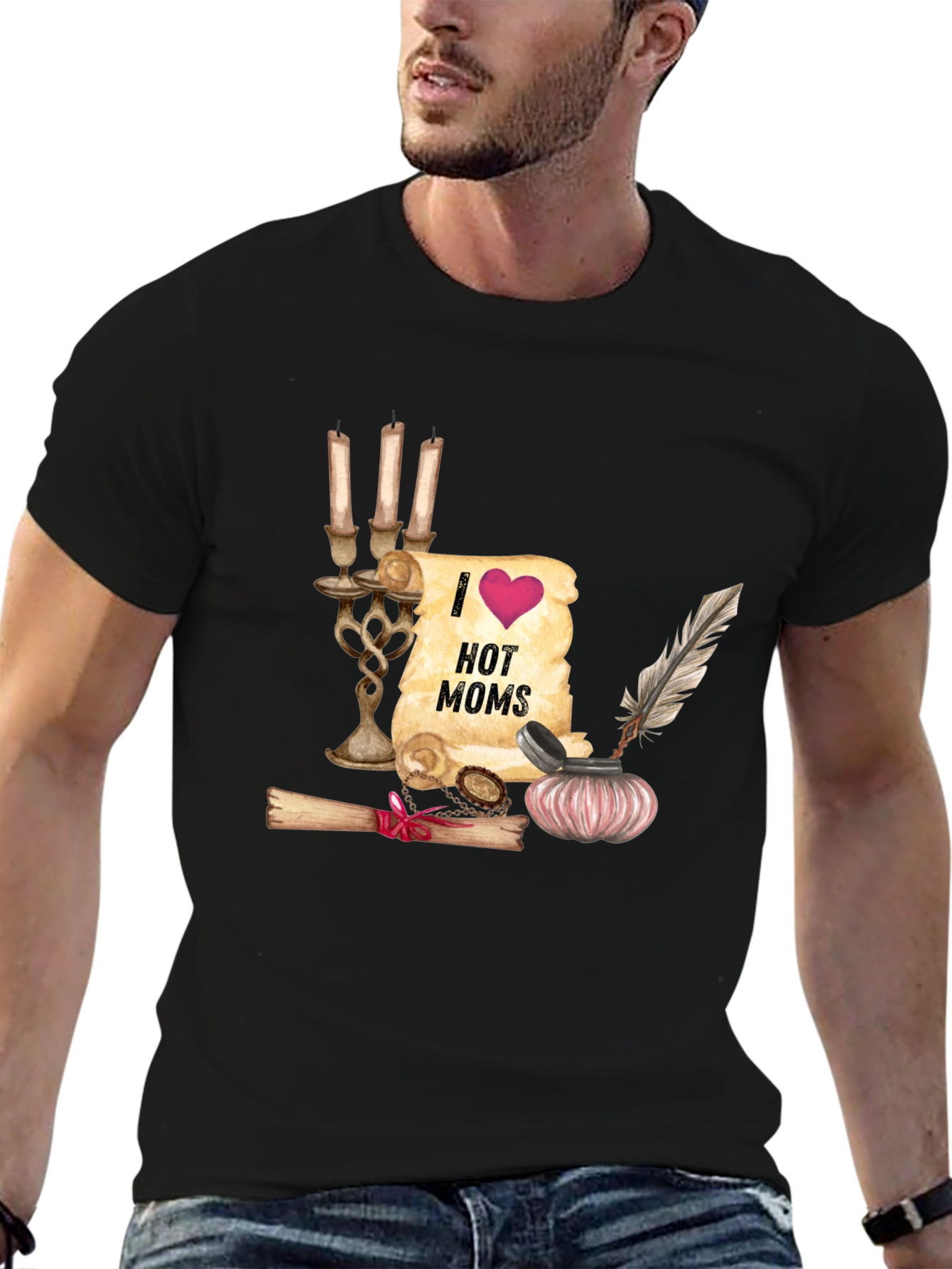 I Heart Hot Moms Graphic Tee