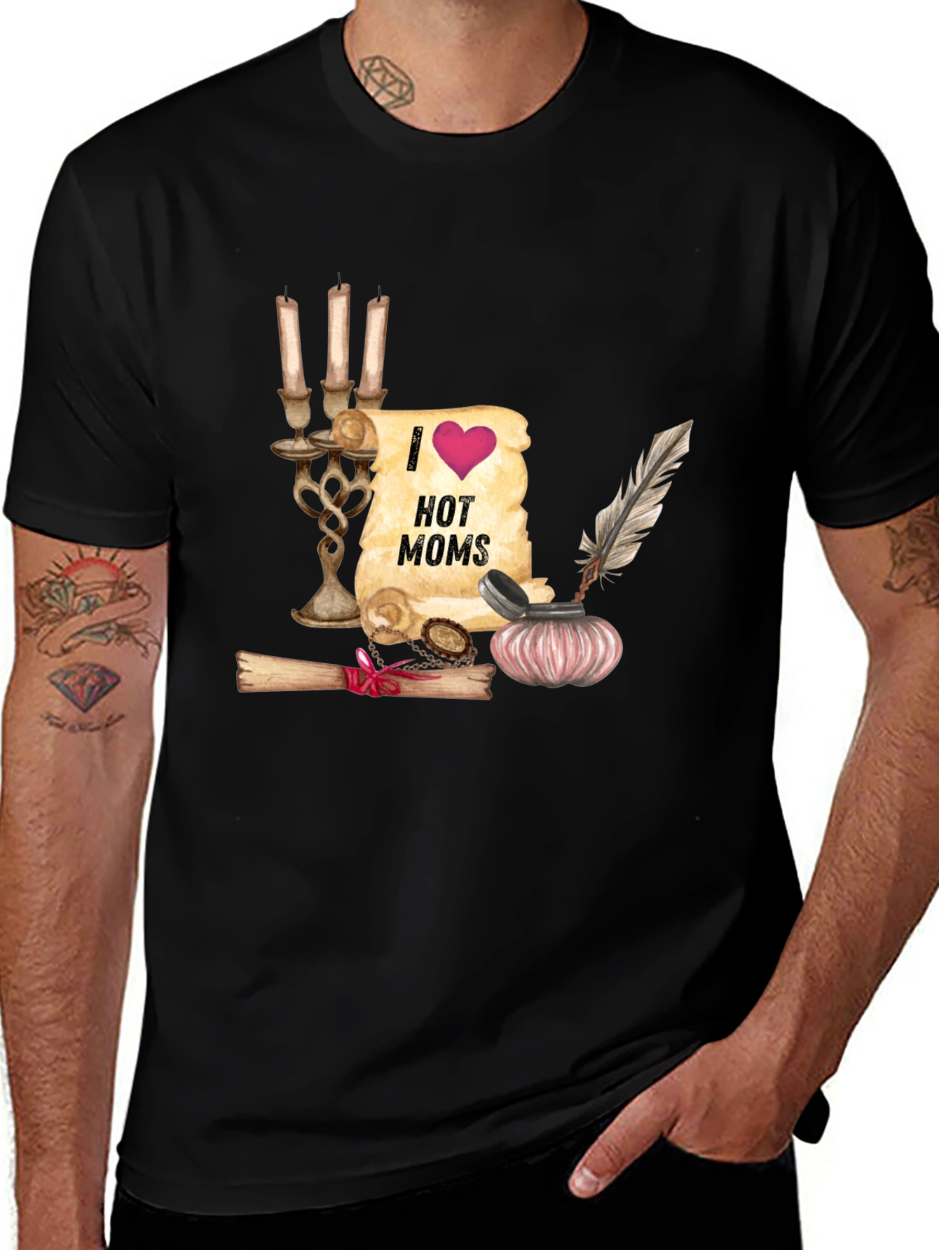 I Heart Hot Moms Graphic Tee
