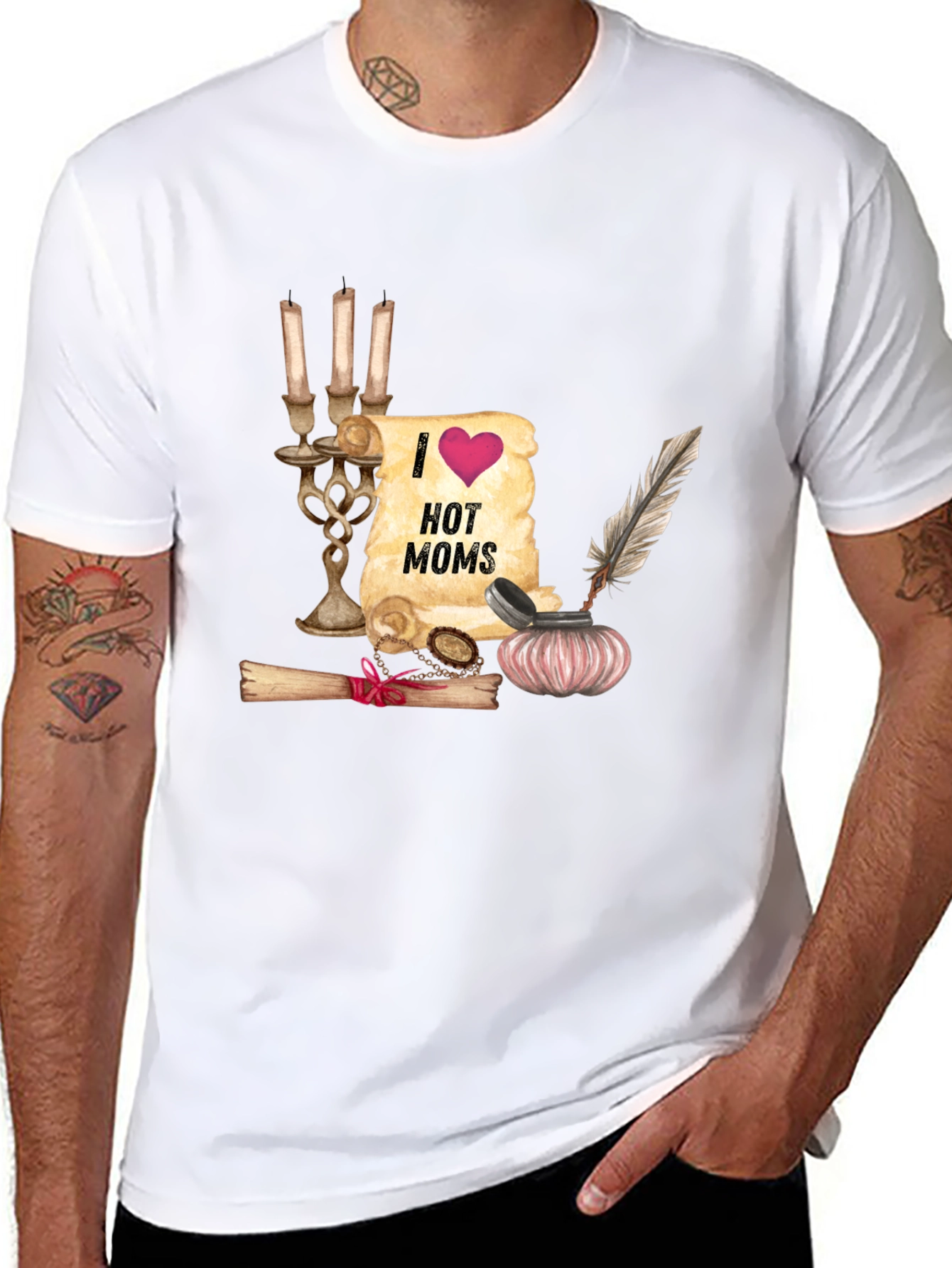 I Heart Hot Moms Graphic Tee