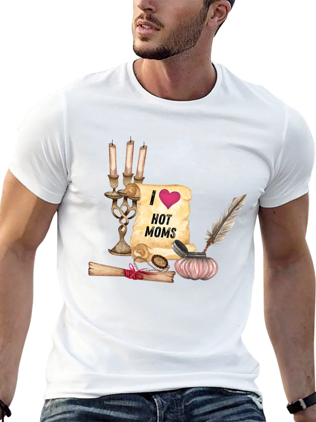 I Heart Hot Moms Graphic Tee