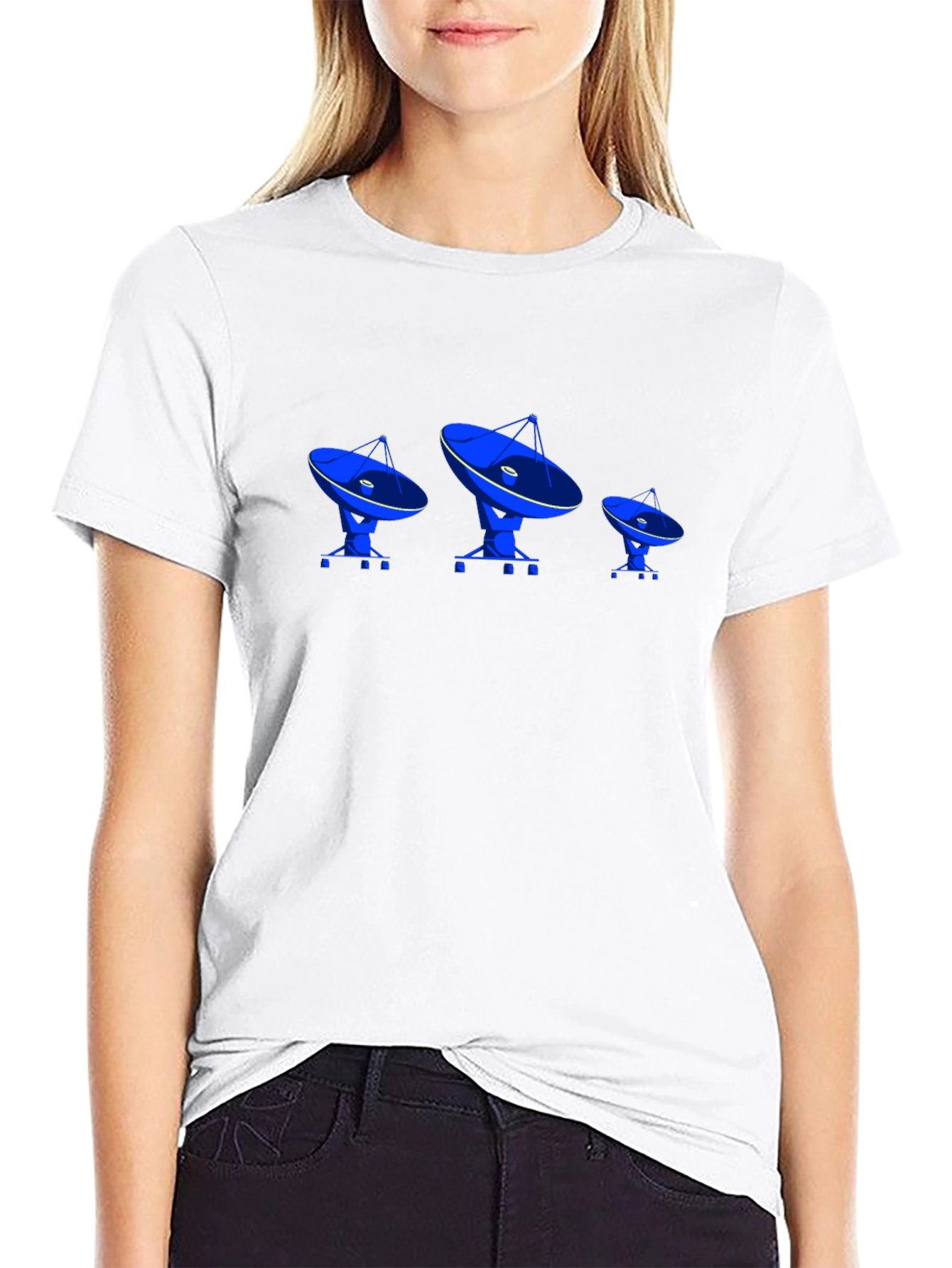 Satellite Dish Black T-Shirt