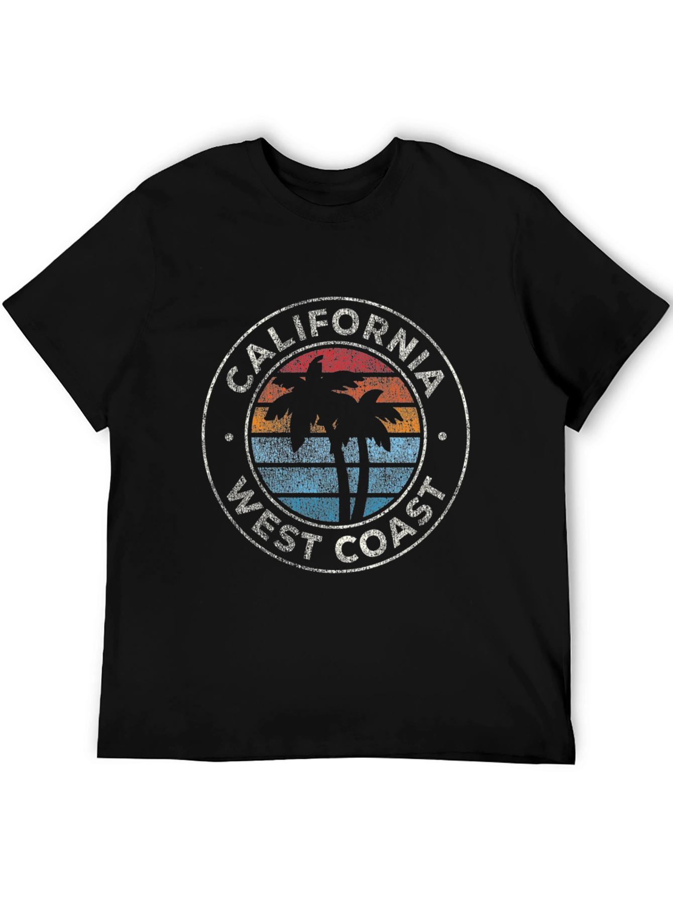 California West Coast Palm Tree Graphic T-Shirt