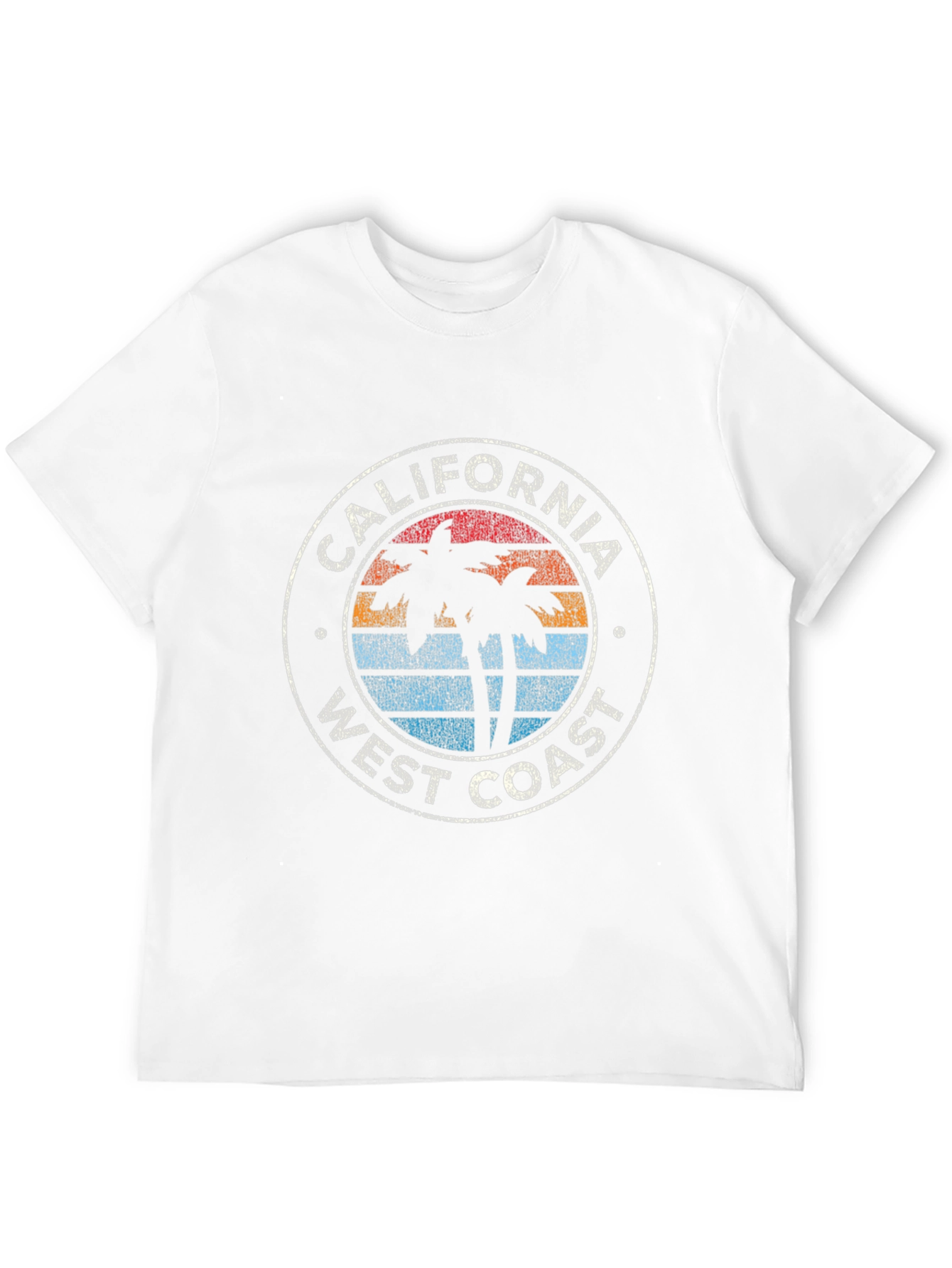 California West Coast Palm Tree Graphic T-Shirt