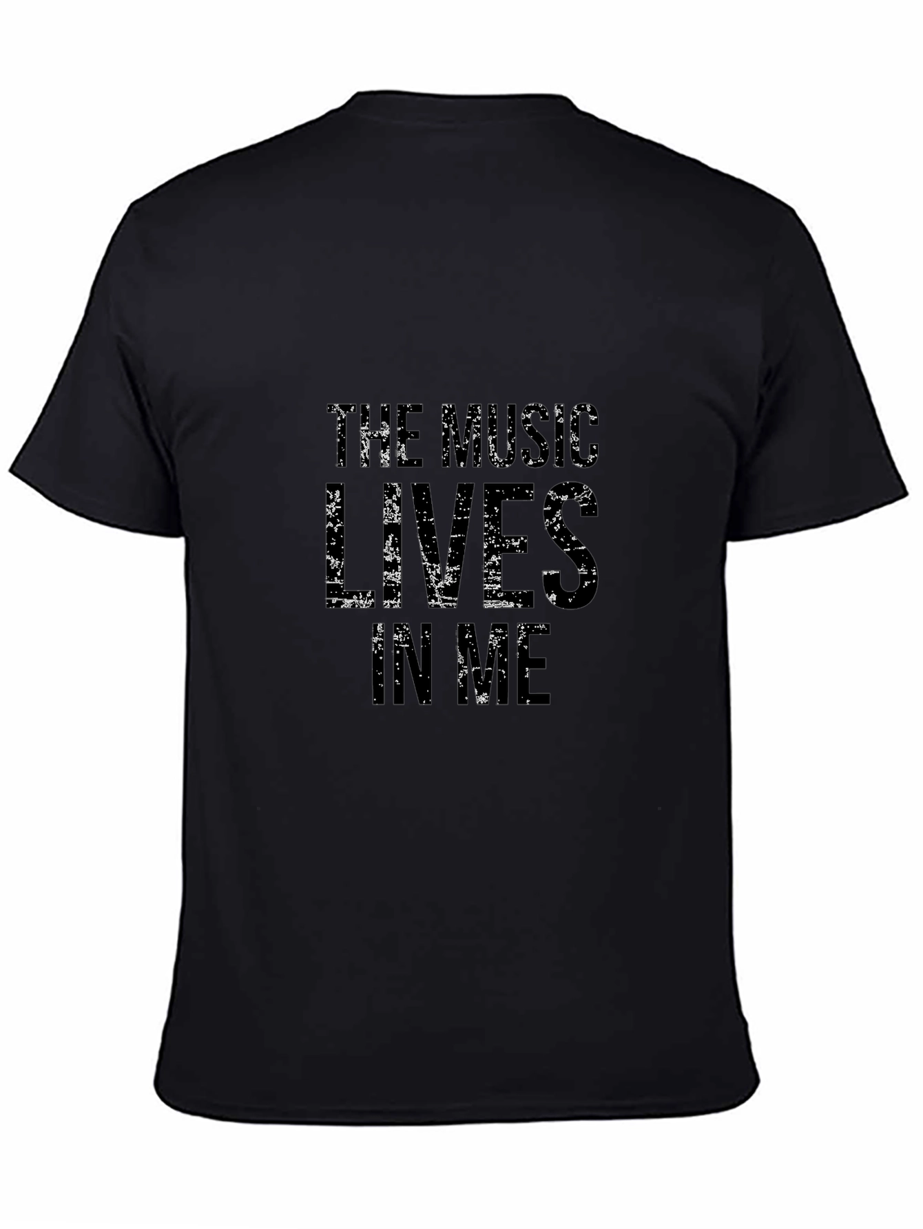 The Music Lives in Me - Black Graphic Tee
