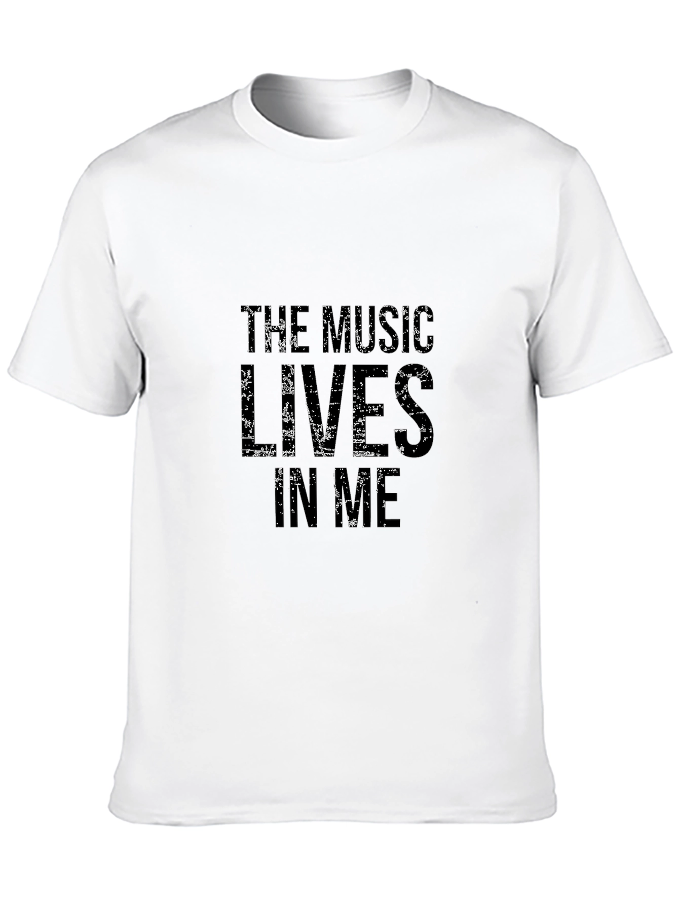 The Music Lives in Me - Black Graphic Tee