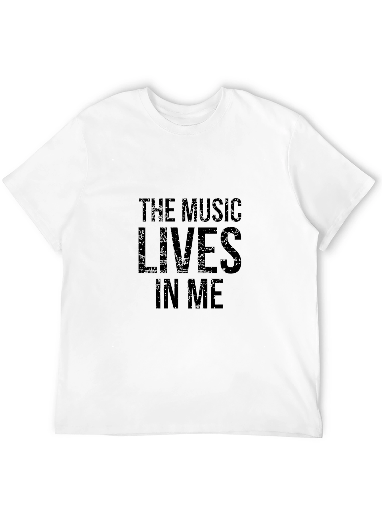 The Music Lives in Me - Black Graphic Tee