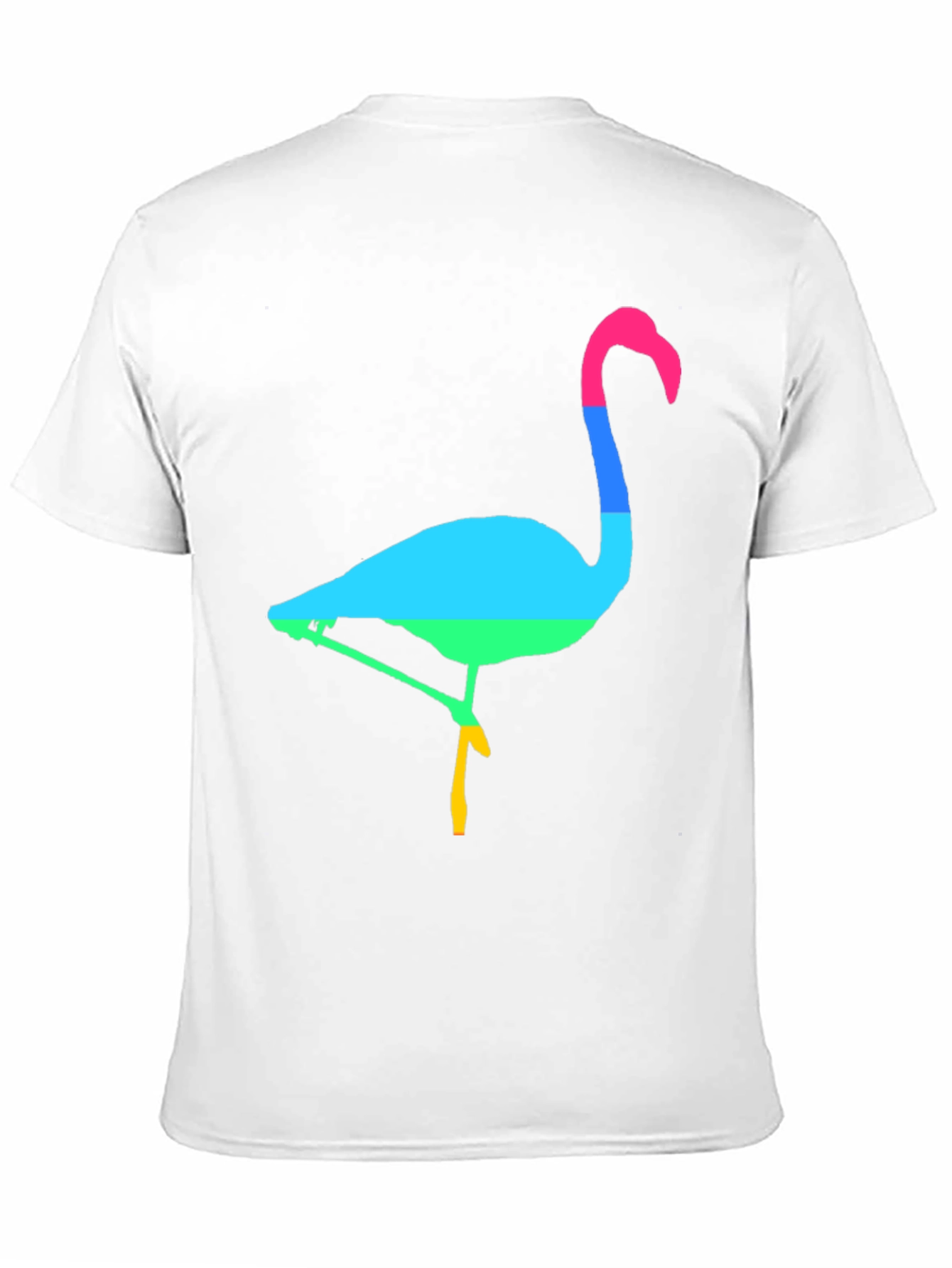 Rainbow Flamingo Graphic Tee - Mens Black T-Shirt