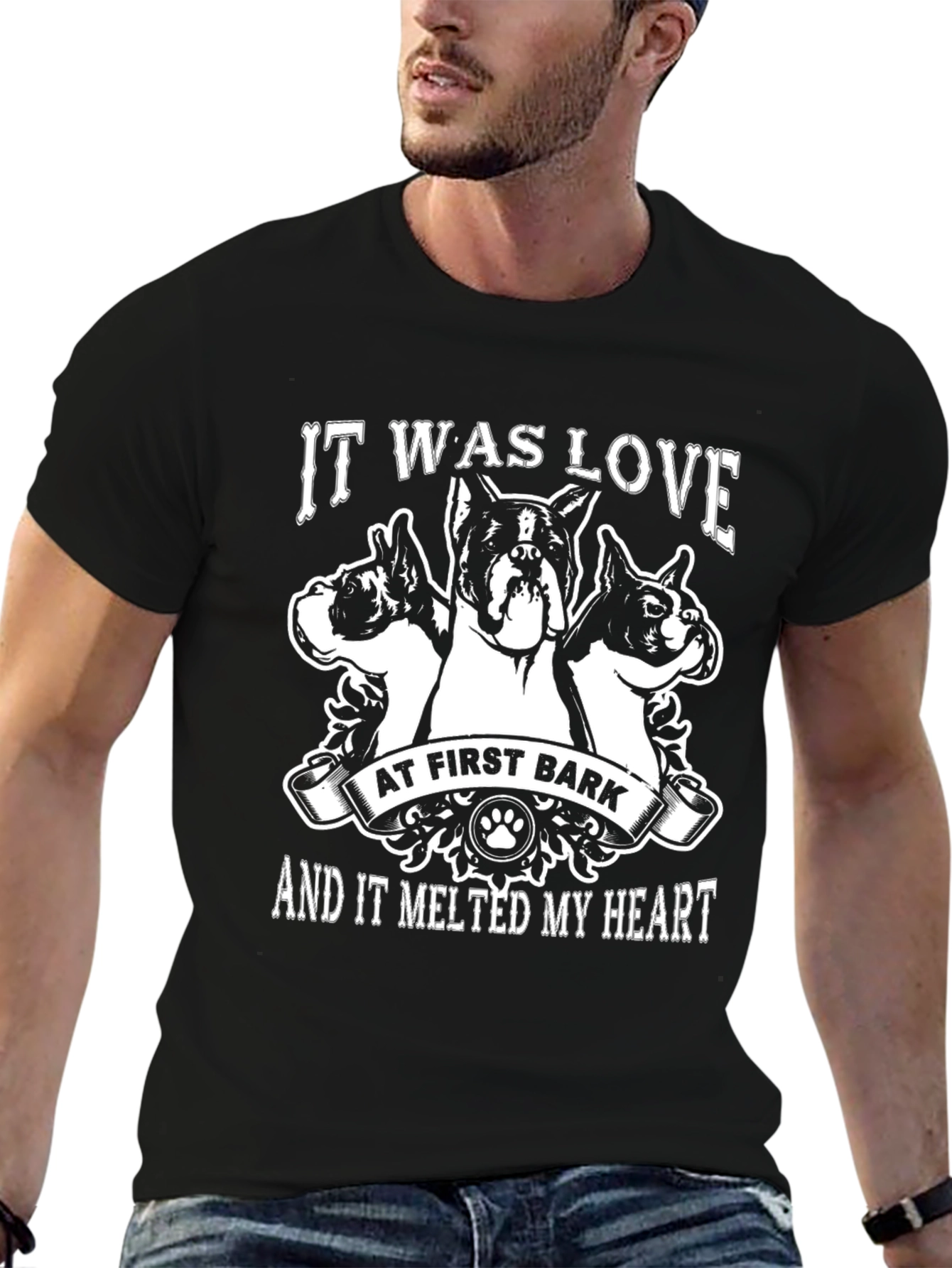 Dog Lover T-Shirt: It Was Love At First Bark