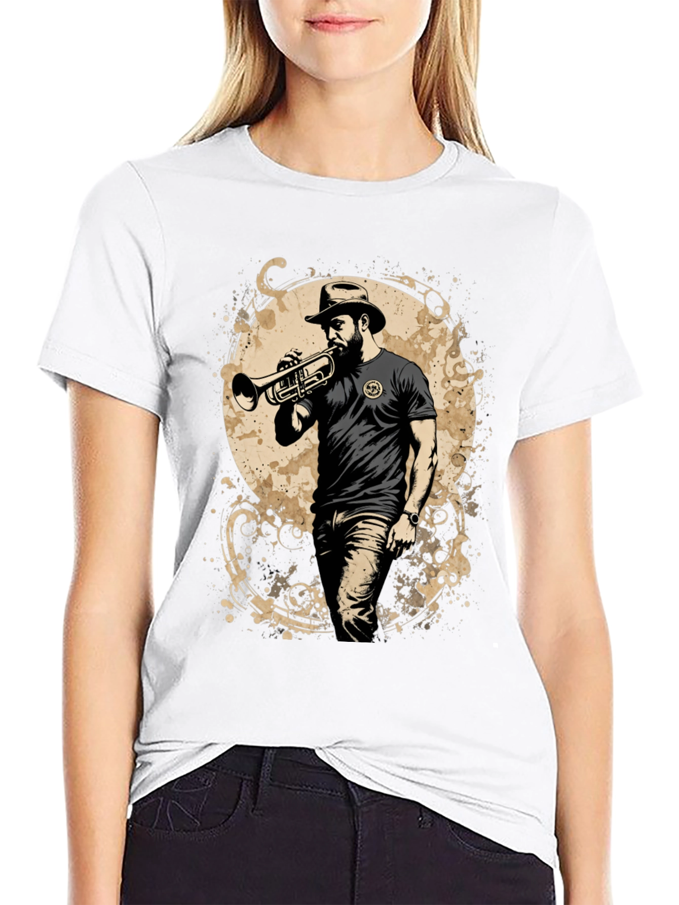 Trumpet Player Graphic T-Shirt - Cool Music Lover Tee