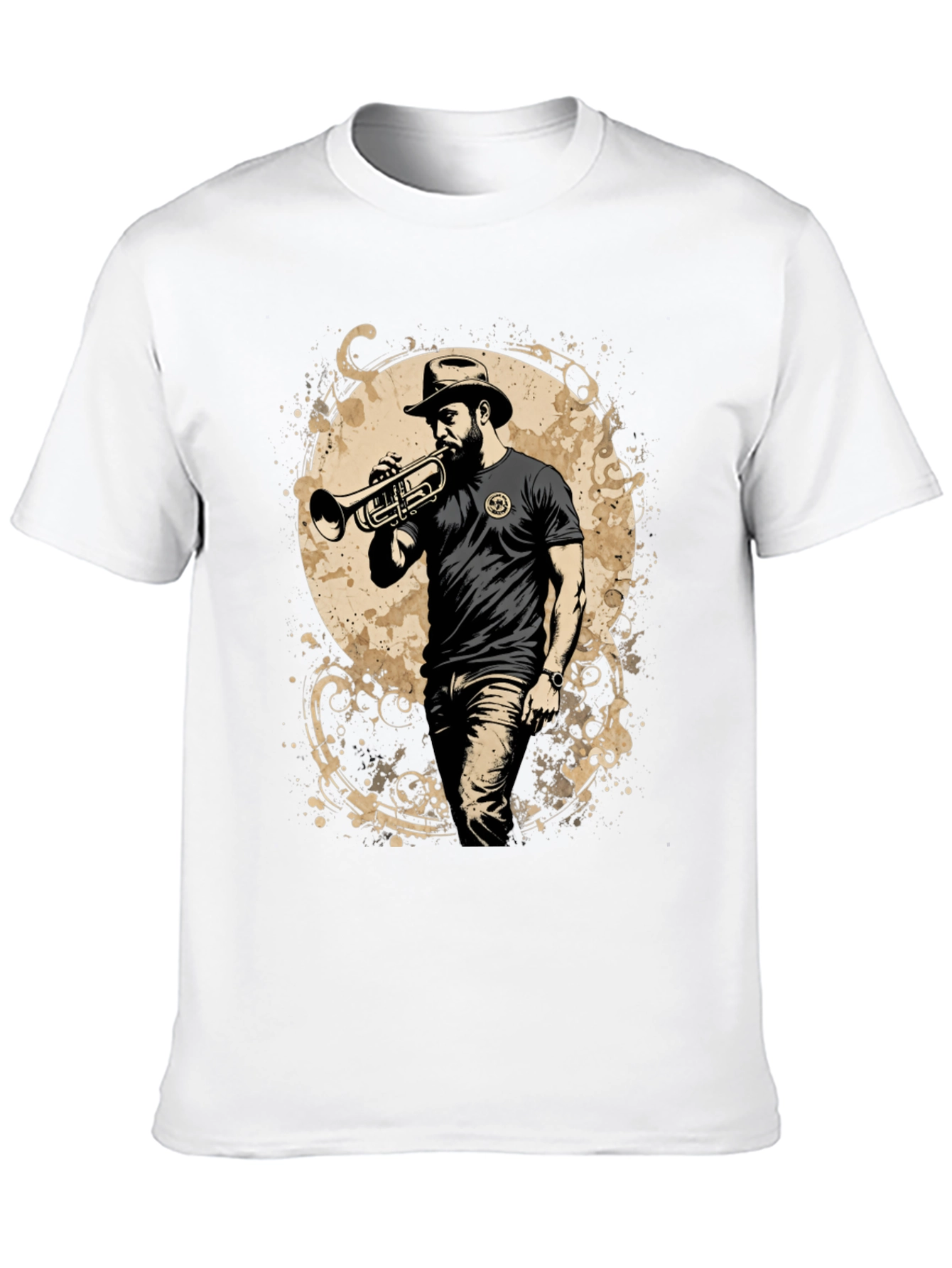 Trumpet Player Graphic T-Shirt - Cool Music Lover Tee