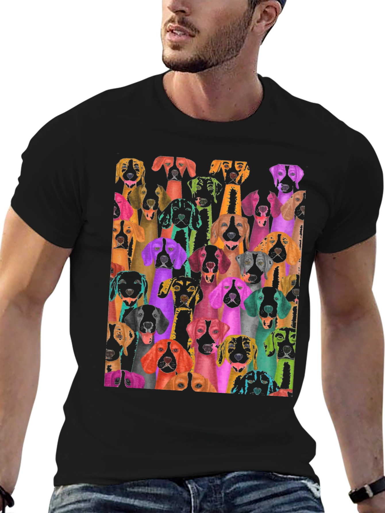 Dog Breed Collage Graphic T-Shirt
