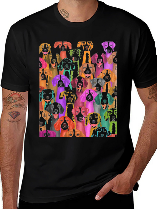Dog Breed Collage Graphic T-Shirt