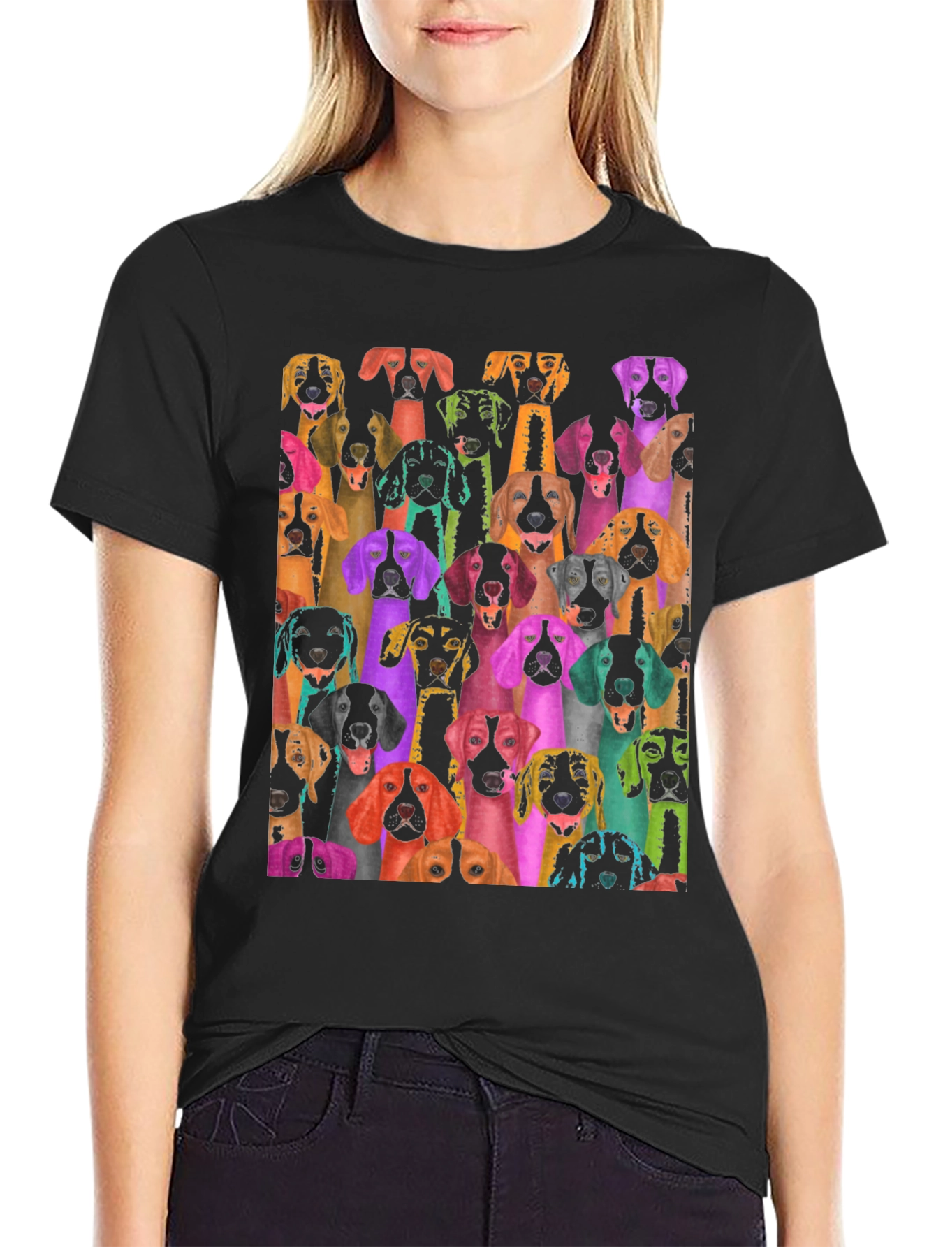 Dog Breed Collage Graphic T-Shirt