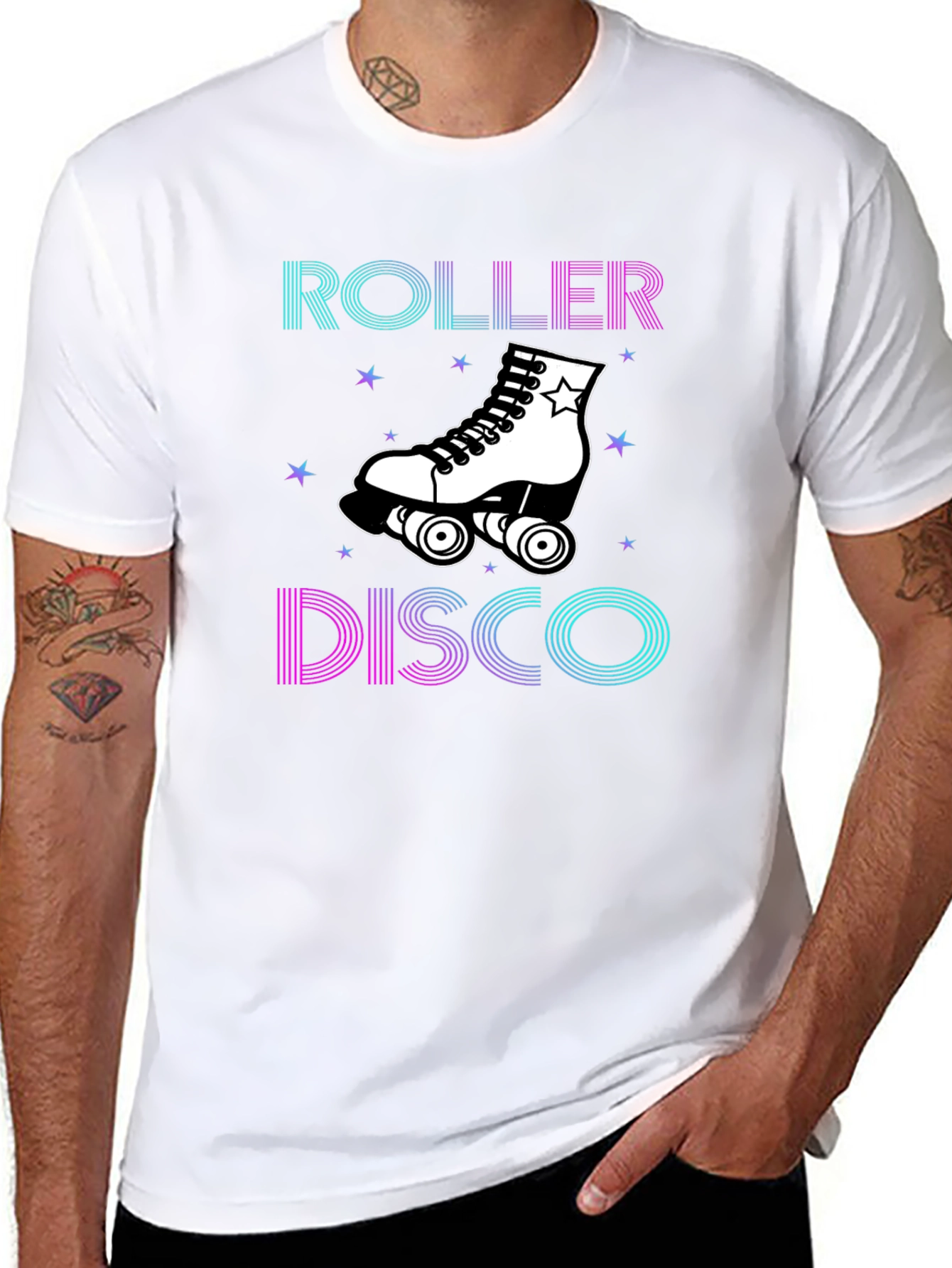 Roller Disco Graphic Tee - Retro Skate Party Shirt