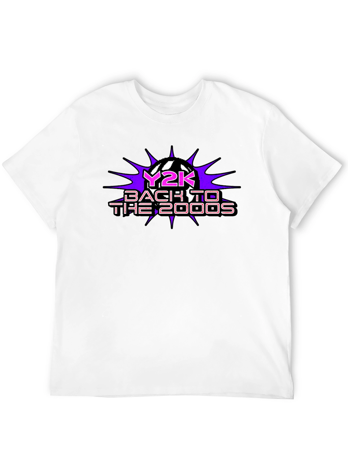 Y2K Back to the 2000s Black T-Shirt
