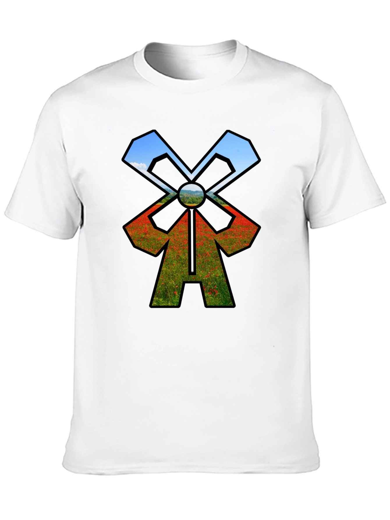 Nature Windmill T-Shirt - Black Unique Design