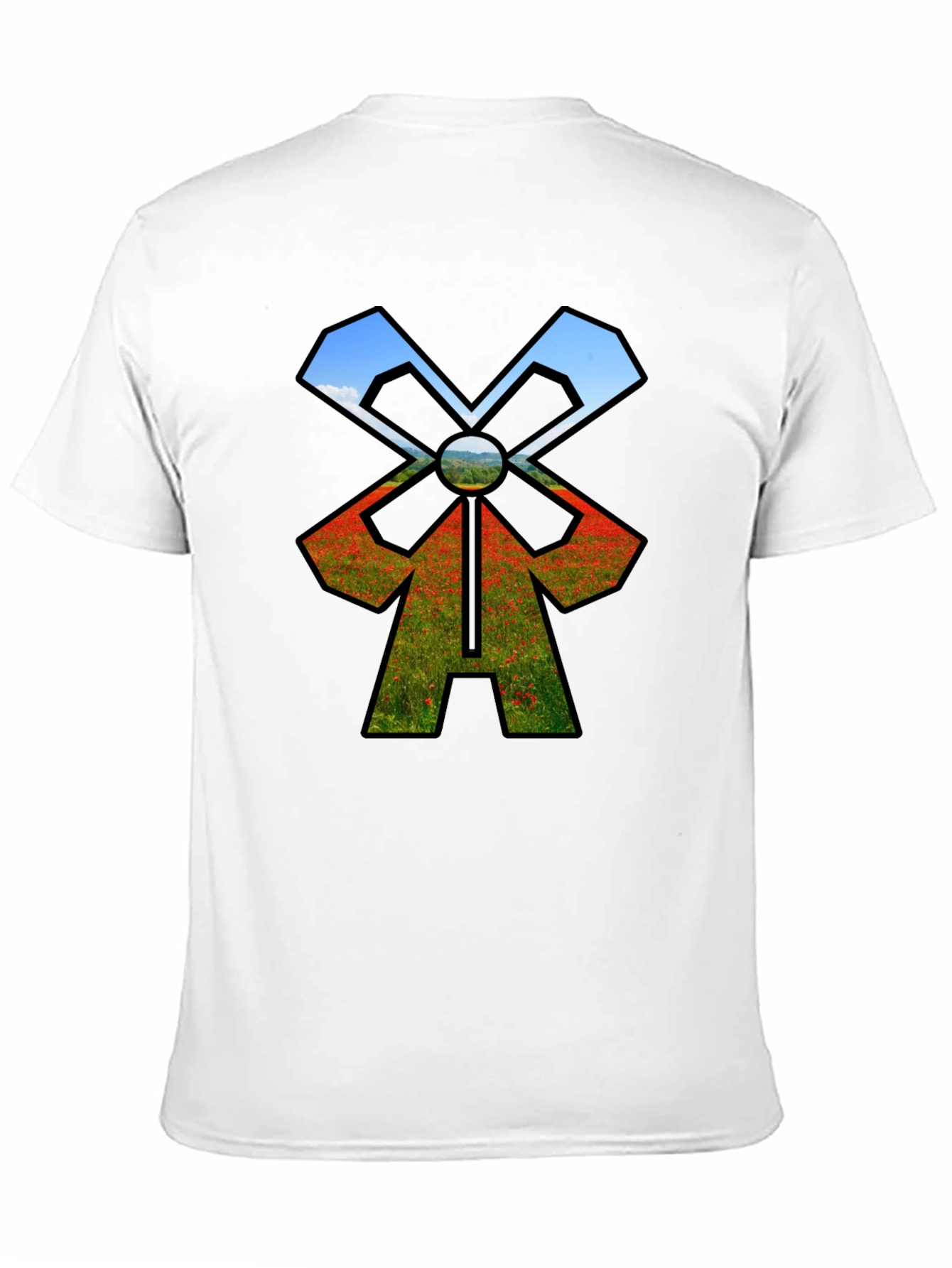 Nature Windmill T-Shirt - Black Unique Design
