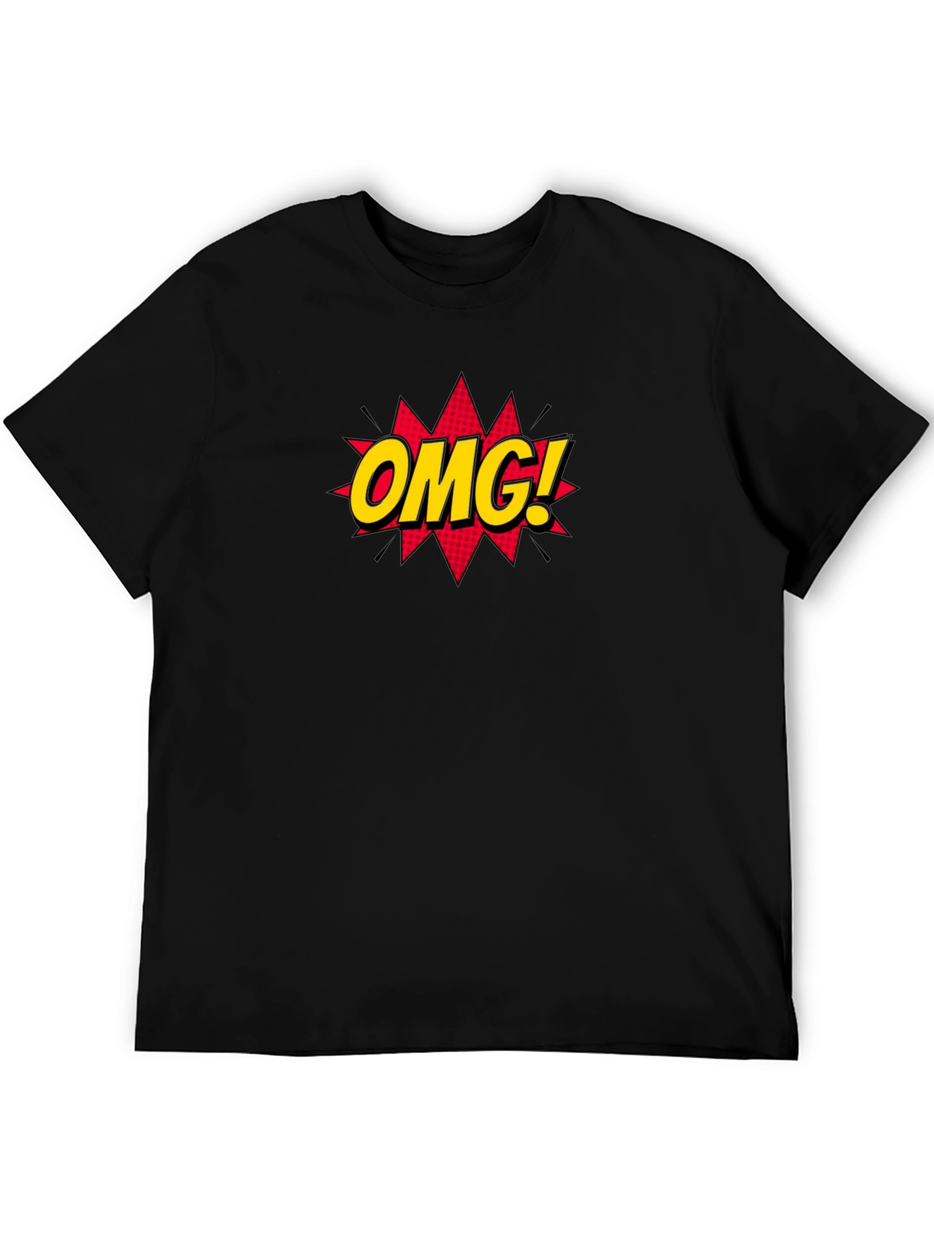 OMG! Graphic Tee - Stylish Black Cotton T-Shirt