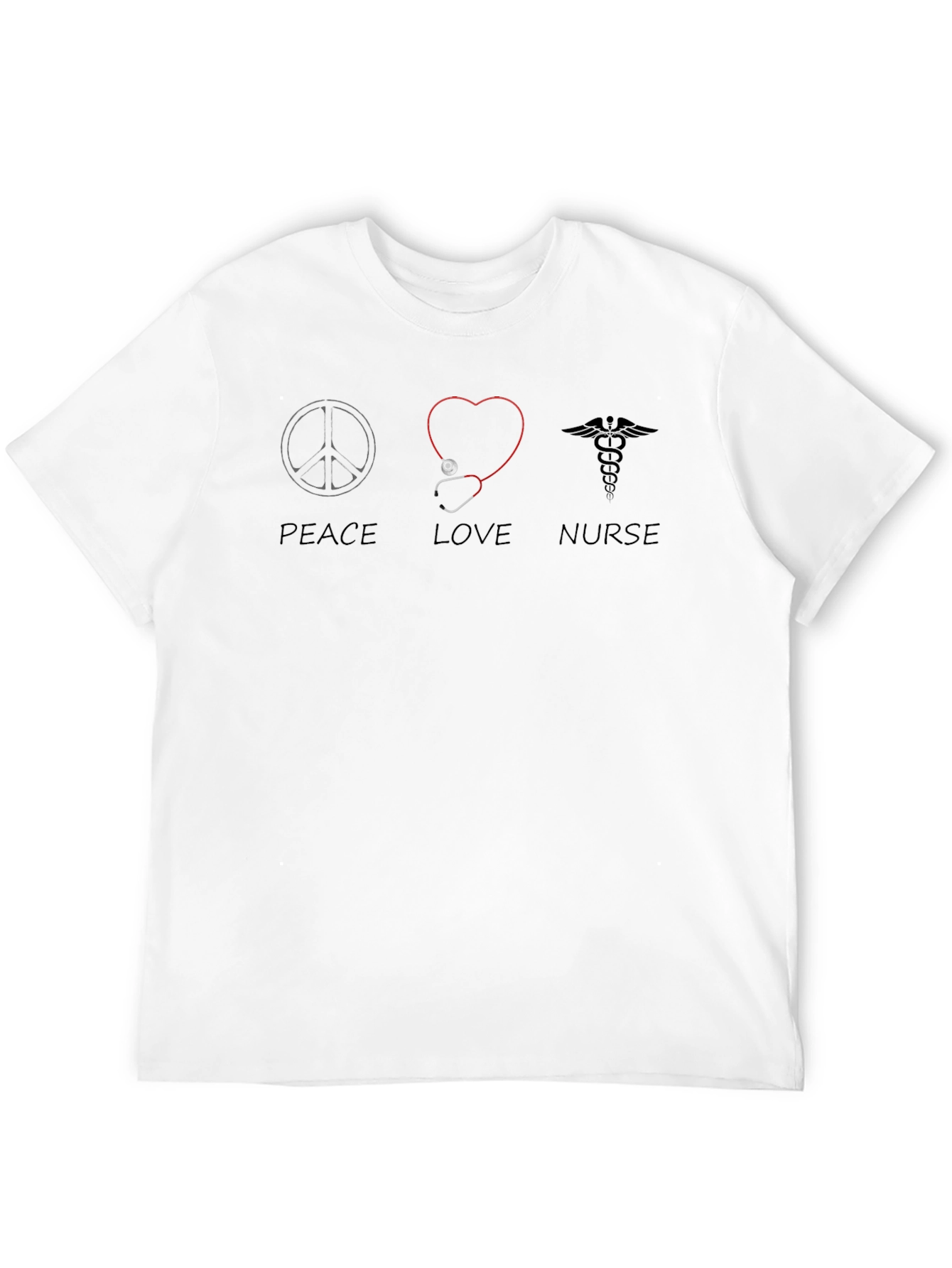 Peace Love Nurse Graphic T-Shirt