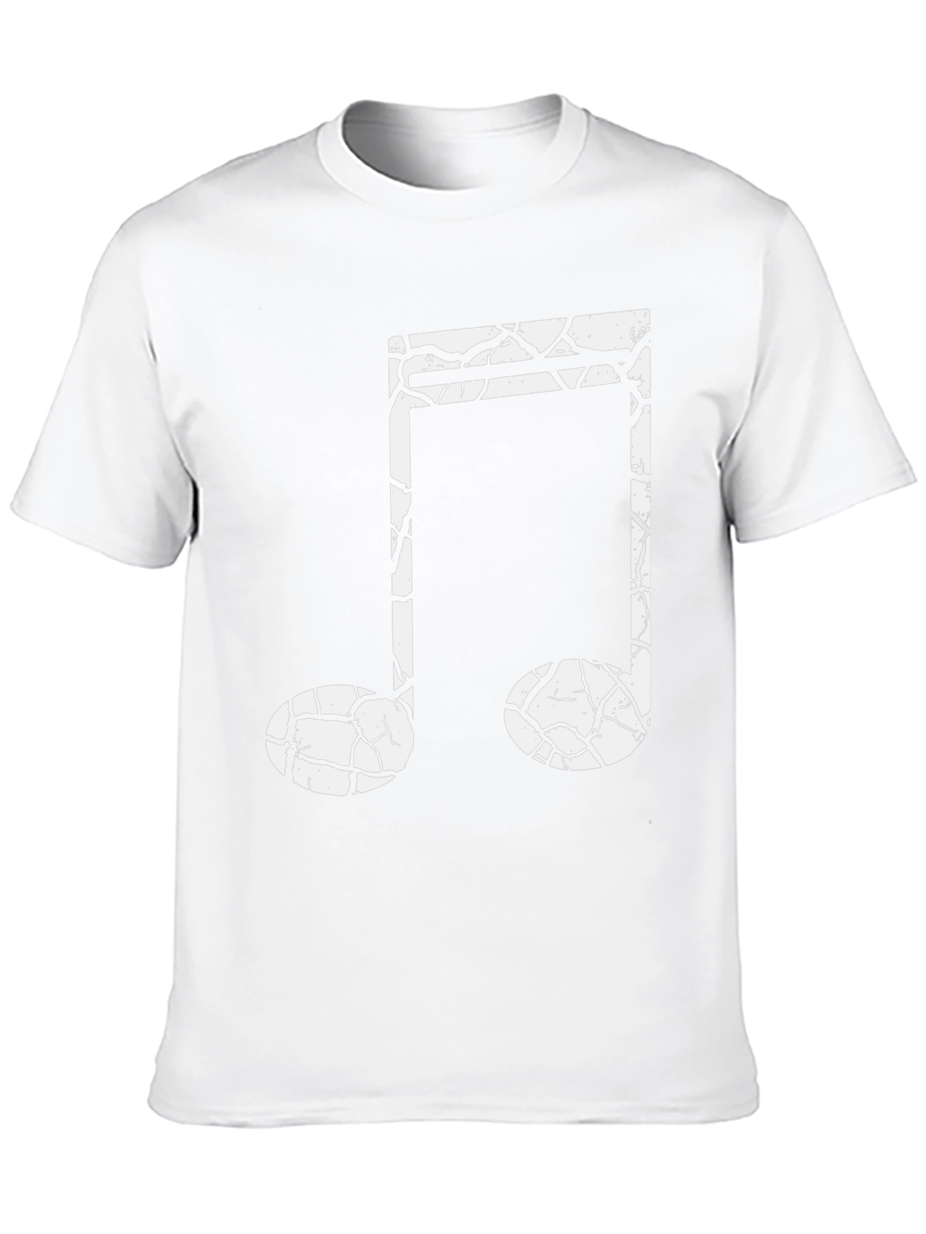 Cracked Note Graphic Tee - Music Lovers Black T-Shirt