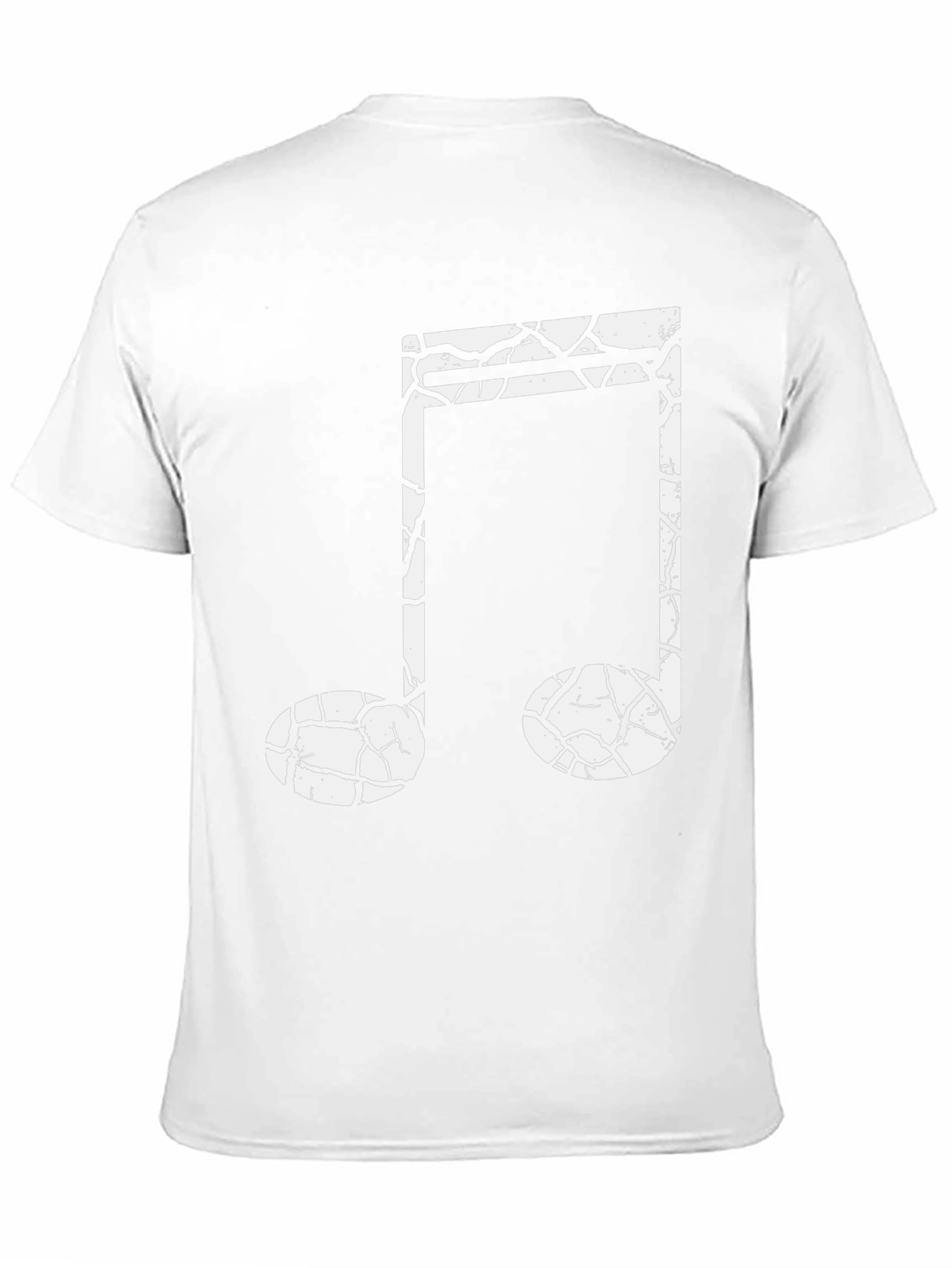 Cracked Note Graphic Tee - Music Lovers Black T-Shirt