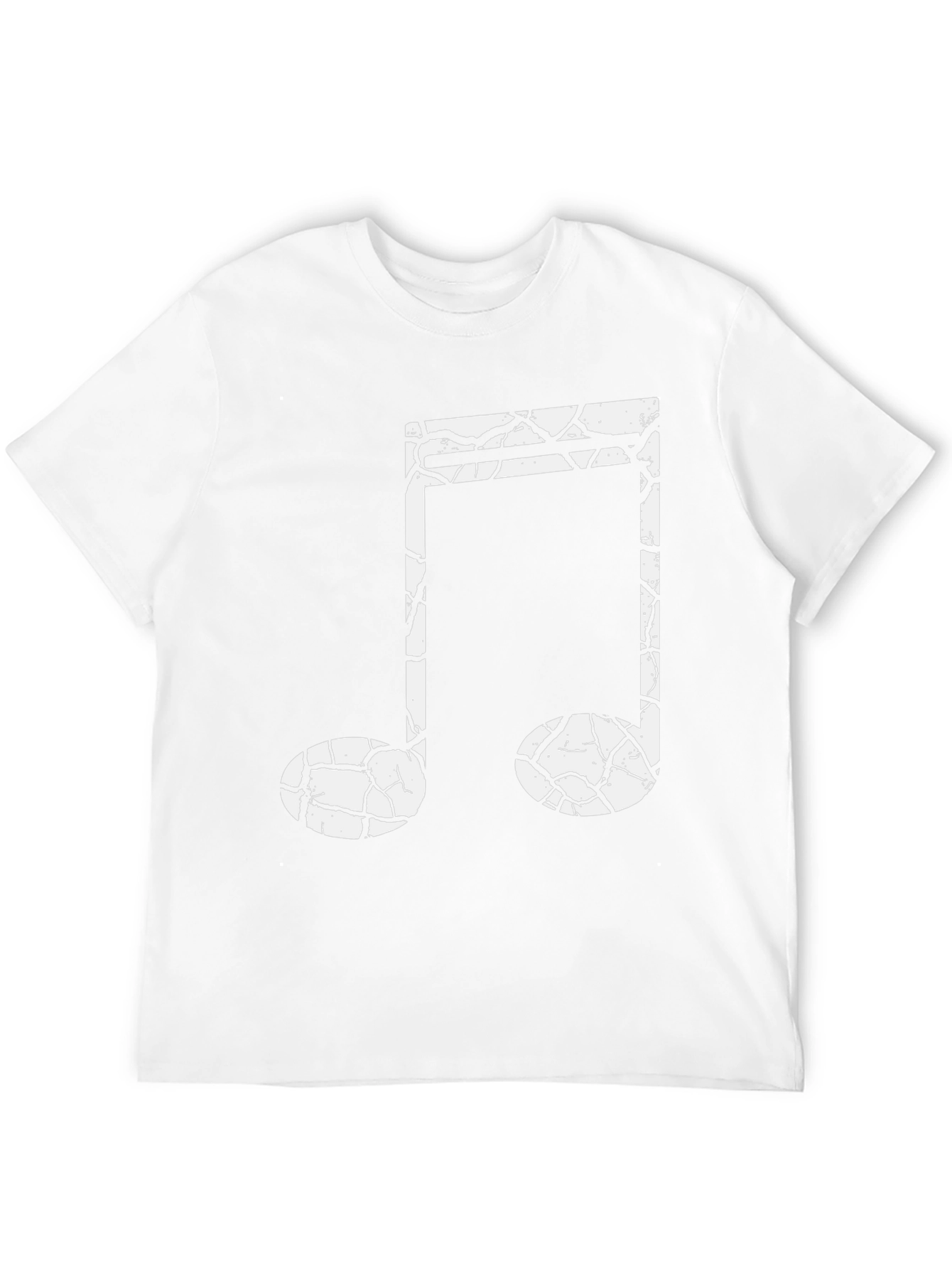 Cracked Note Graphic Tee - Music Lovers Black T-Shirt