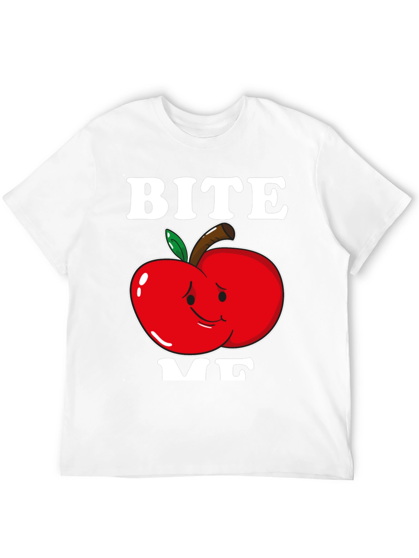 Bite Me Apple T-Shirt - Funny Graphic Tee