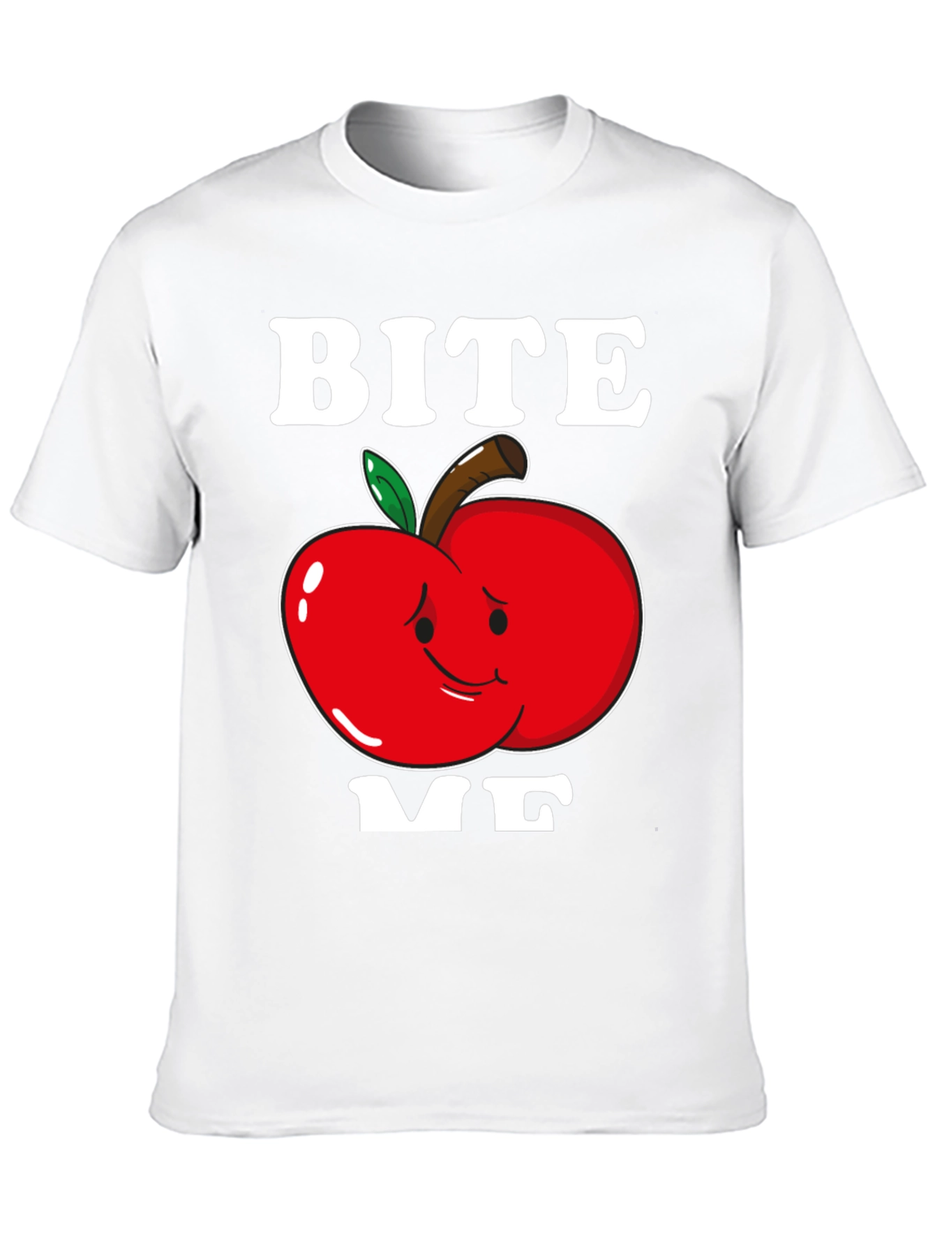 Bite Me Apple T-Shirt - Funny Graphic Tee