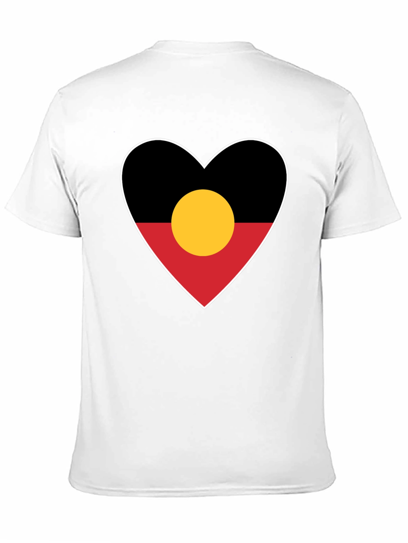 Aboriginal Flag Heart Graphic T-Shirt