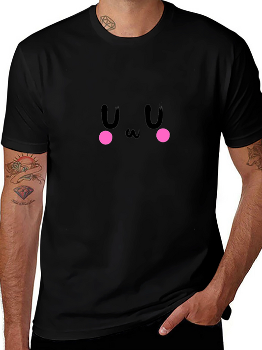 Cute Black Anime Face T-Shirt
