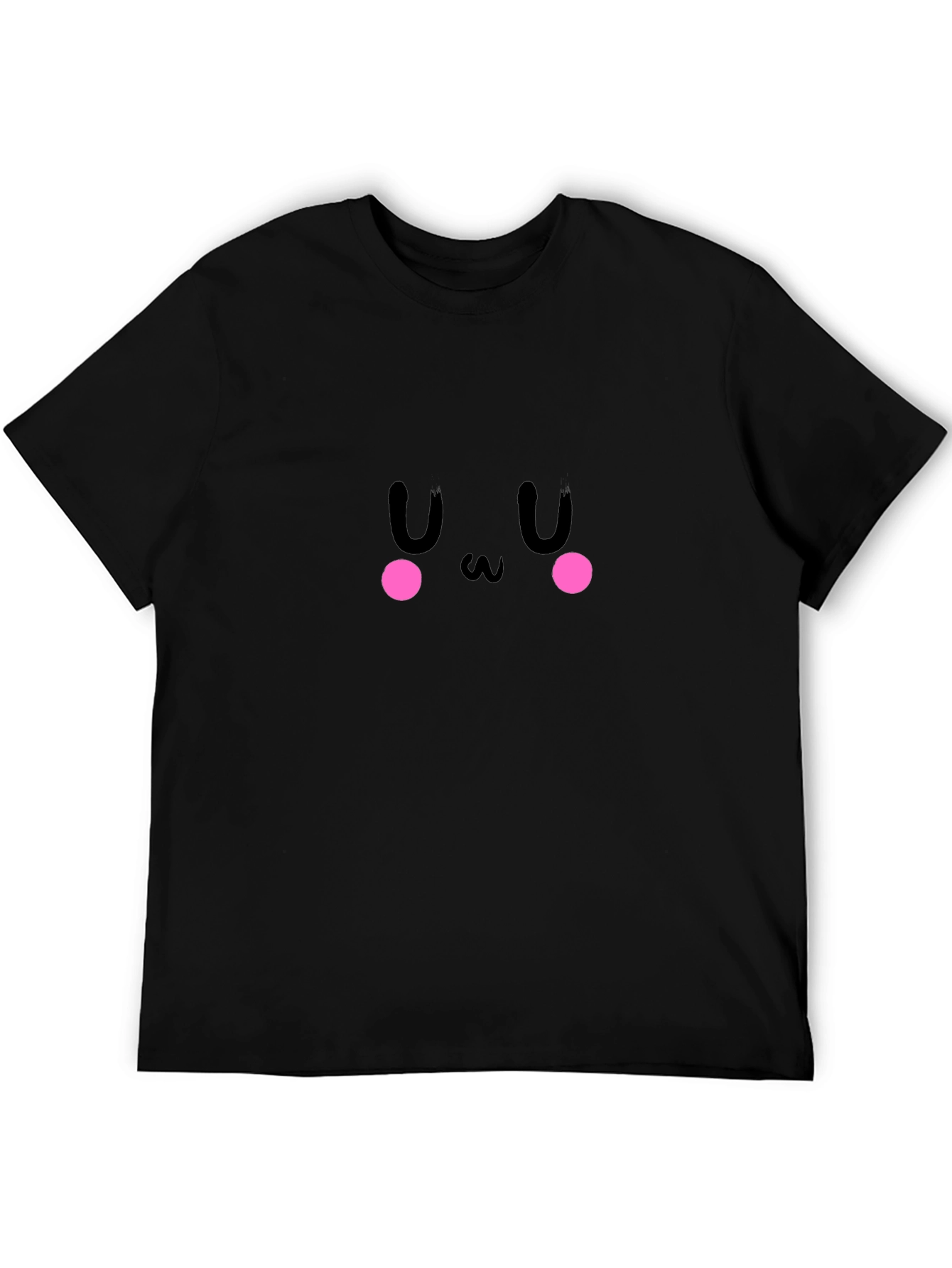 Cute Black Anime Face T-Shirt