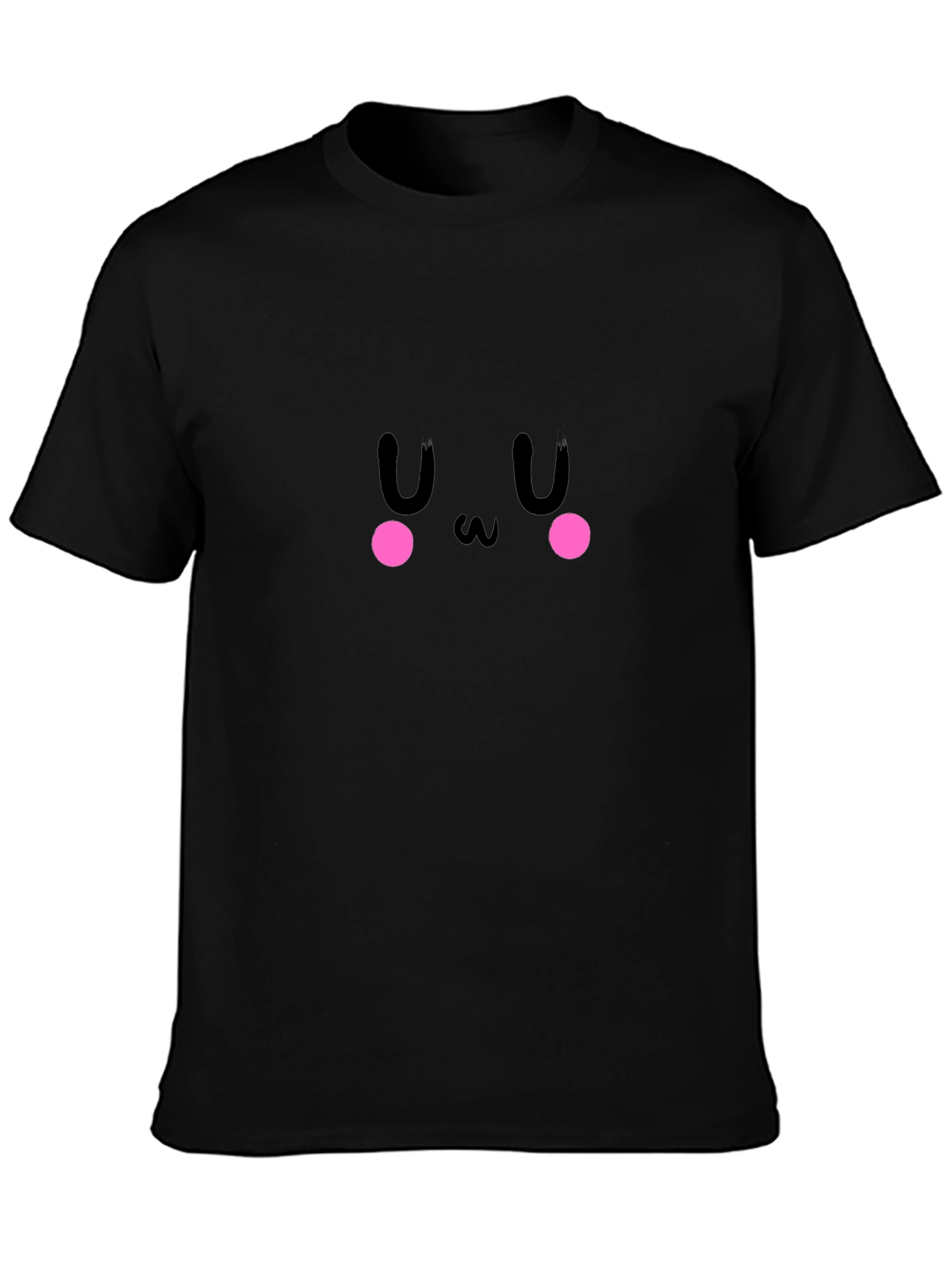 Cute Black Anime Face T-Shirt