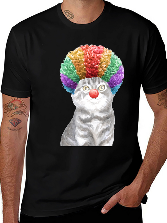 Clown Cat Graphic Tee - Fun & Unique T-Shirt