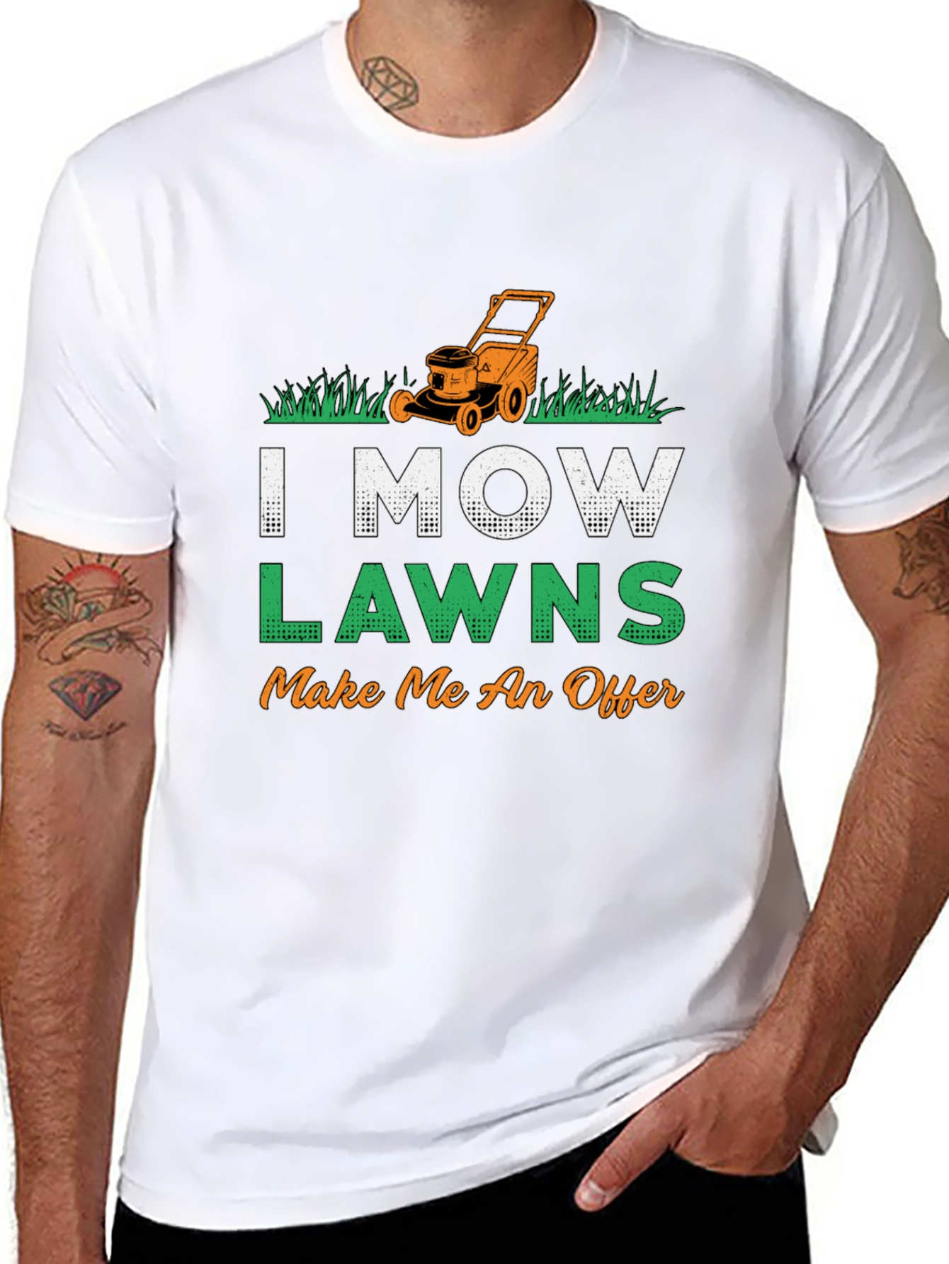 I Mow Lawns T-Shirt - Make Me An Offer