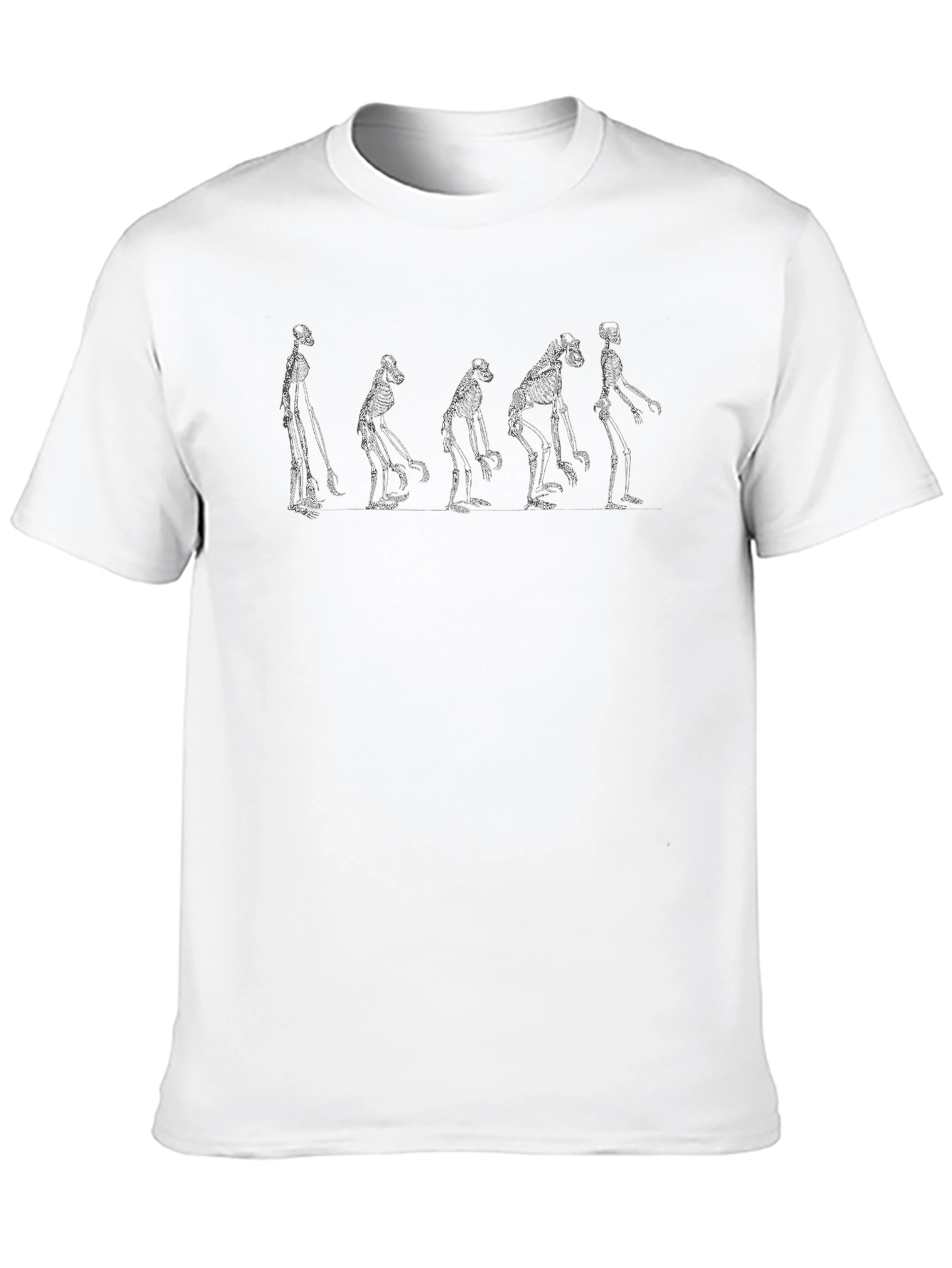 Evolution Skeletons Graphic Print Tee