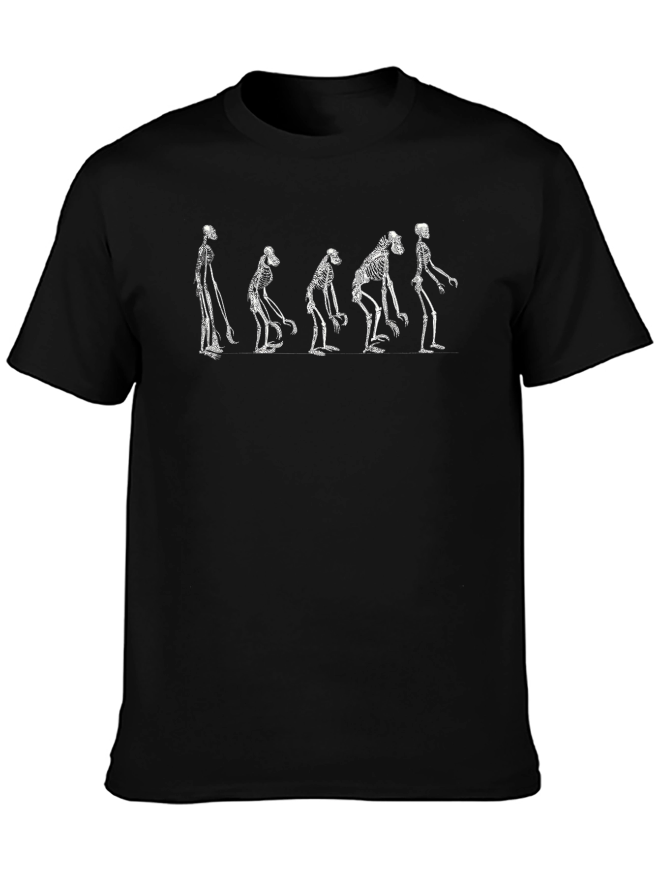 Evolution Skeletons Graphic Print Tee
