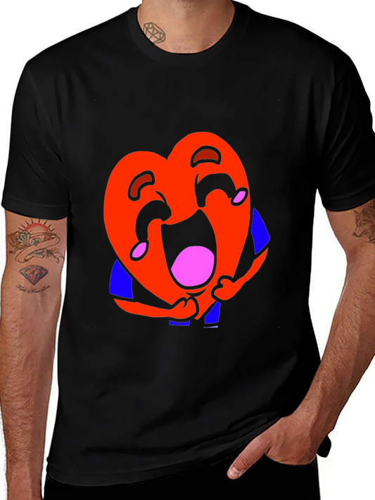 Laughing Heart Graphic Tee - Black Unisex T-Shirt