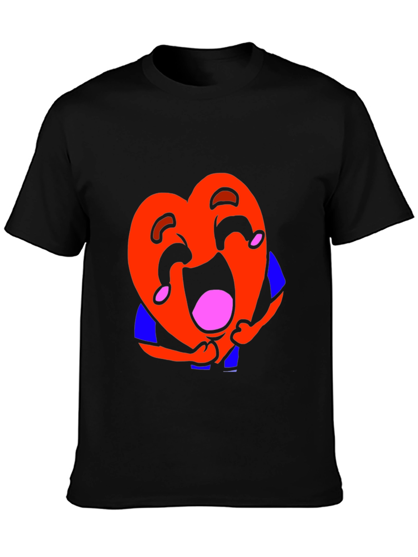 Laughing Heart Graphic Tee - Black Unisex T-Shirt