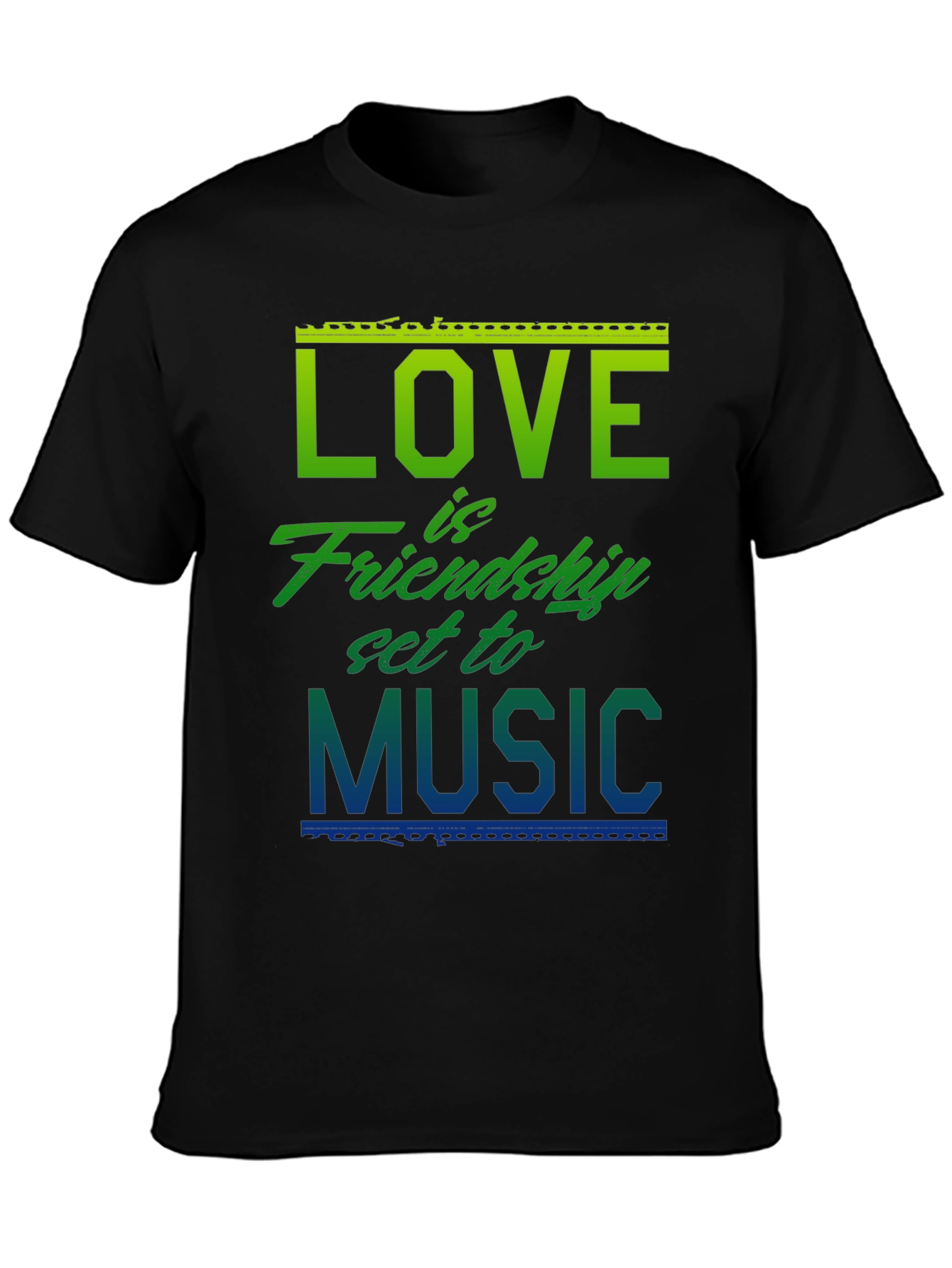 Love Friendship Music Graphic T-Shirt