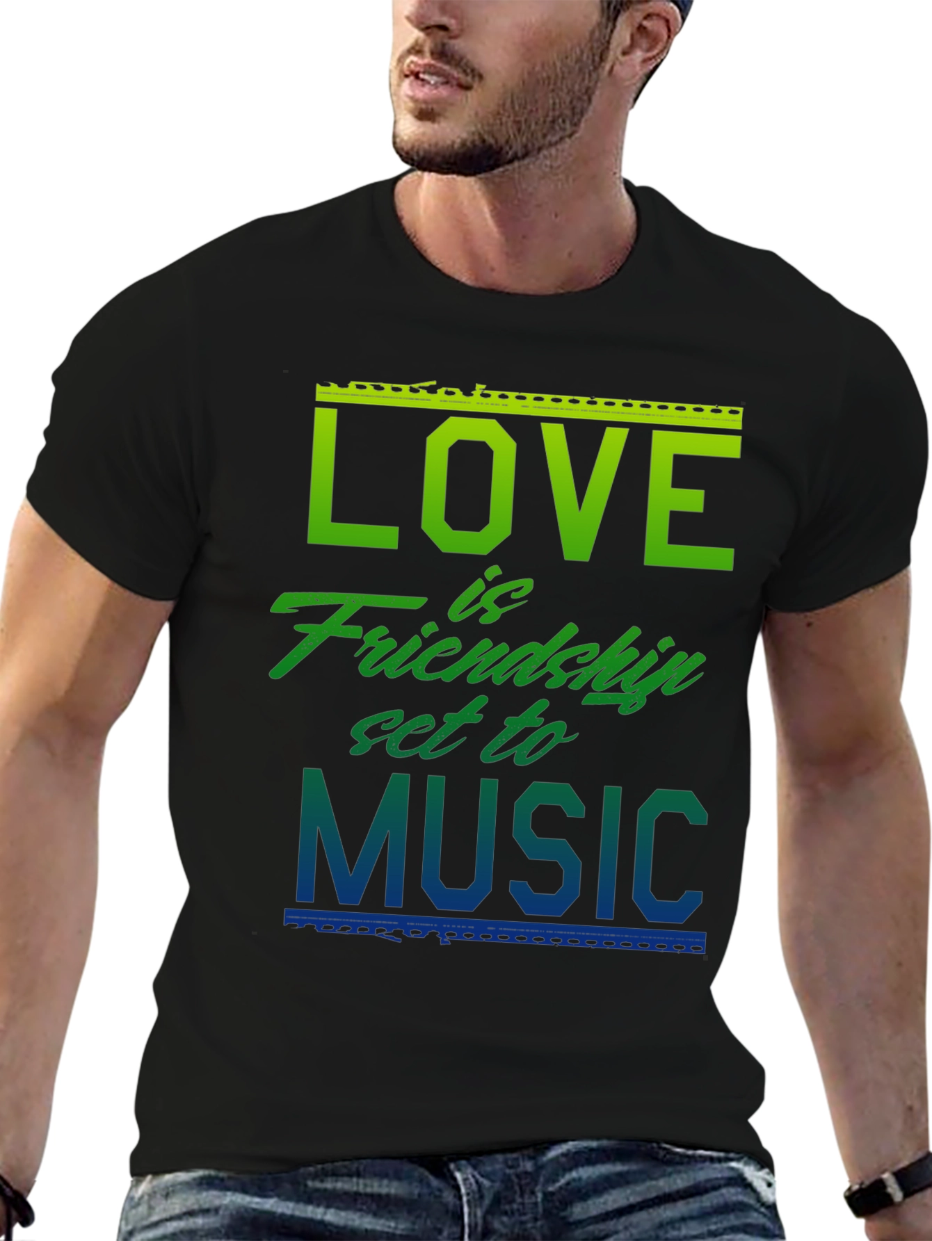 Love Friendship Music Graphic T-Shirt