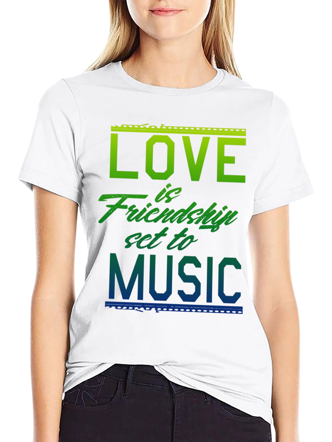 Love Friendship Music Graphic T-Shirt