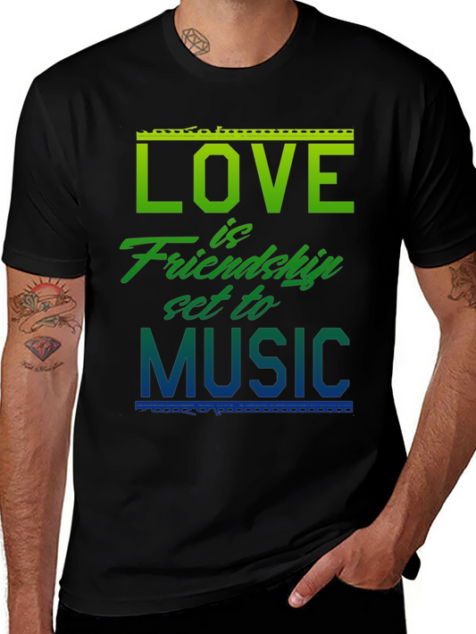 Love Friendship Music Graphic T-Shirt