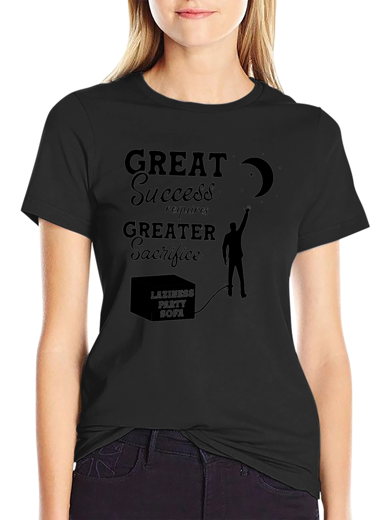 Motivational Graphic Tee: Great Success Greater Sacrifice