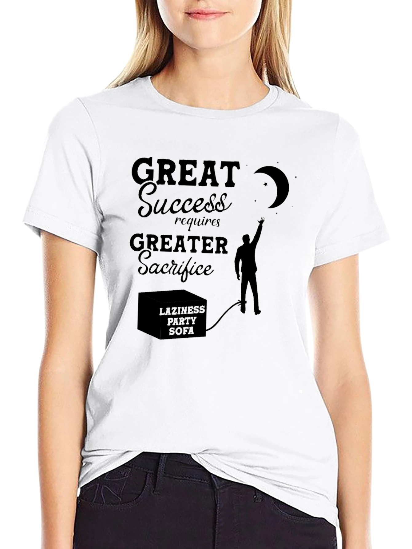 Motivational Graphic Tee: Great Success Greater Sacrifice