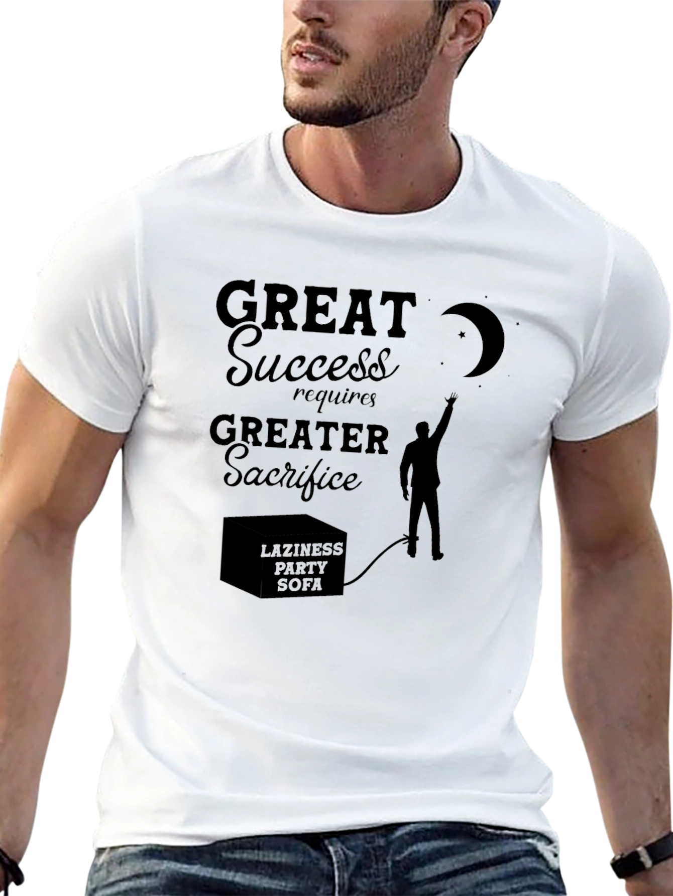Motivational Graphic Tee: Great Success Greater Sacrifice