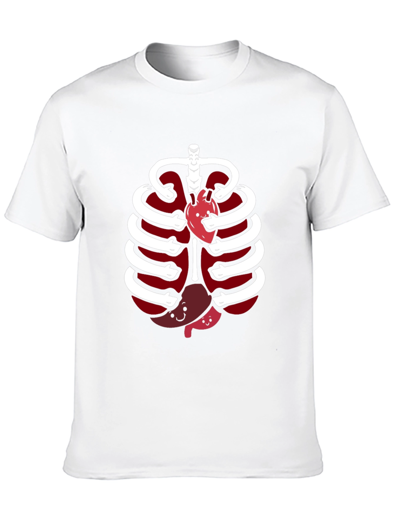 Funny Anatomy Rib Cage Heart Stomach T-Shirt