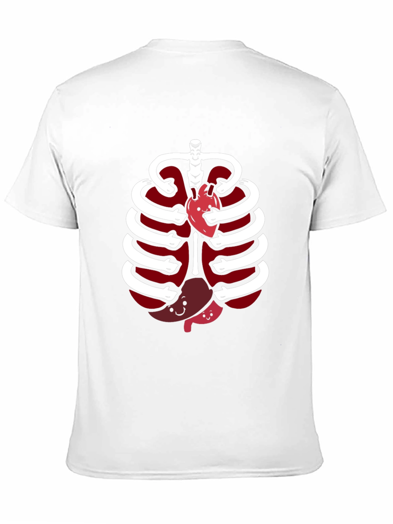 Funny Anatomy Rib Cage Heart Stomach T-Shirt