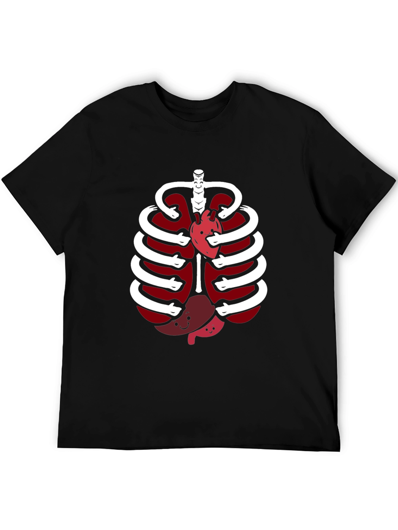 Funny Anatomy Rib Cage Heart Stomach T-Shirt
