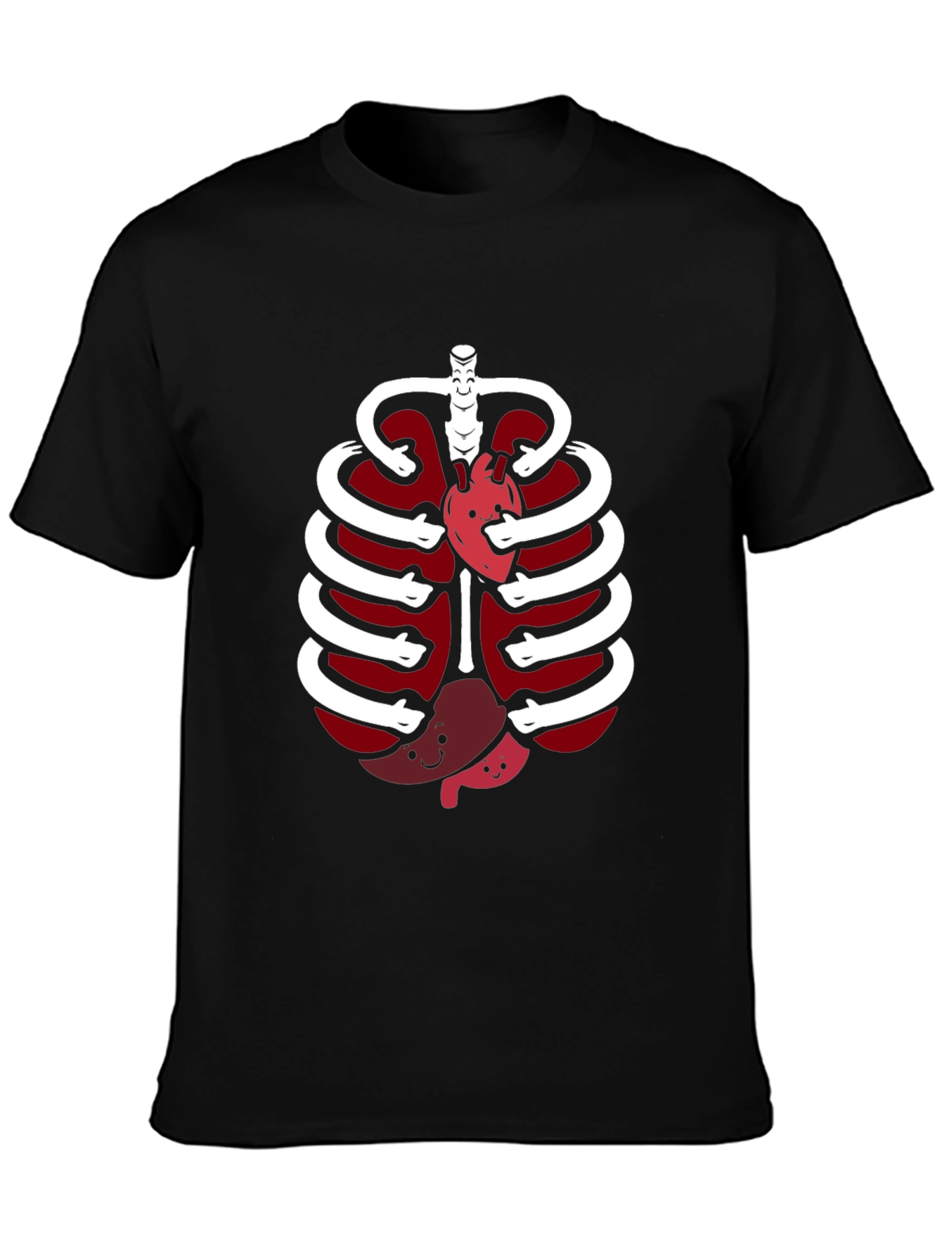 Funny Anatomy Rib Cage Heart Stomach T-Shirt